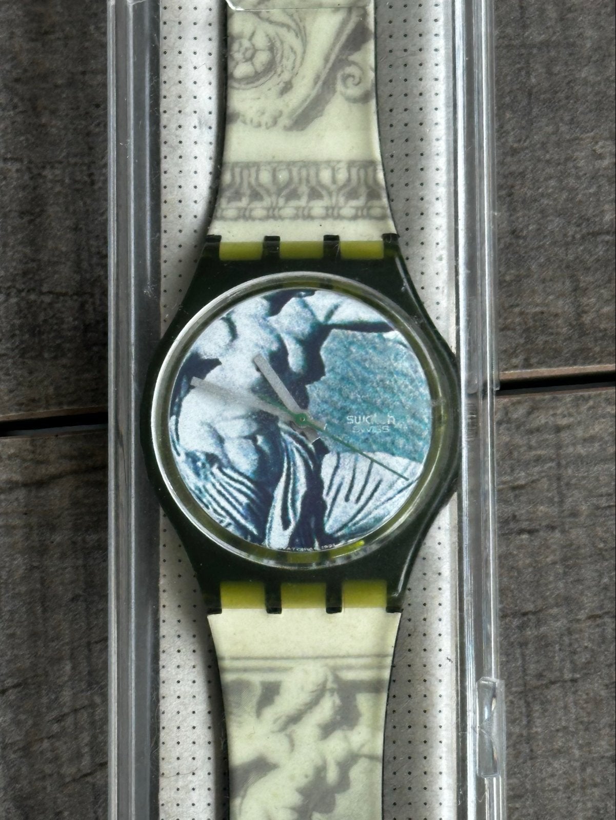 Vintage Swatch Polshorloge met uniek design, Kunststof, Polshorloge, Swatch, Ophalen of Verzenden
