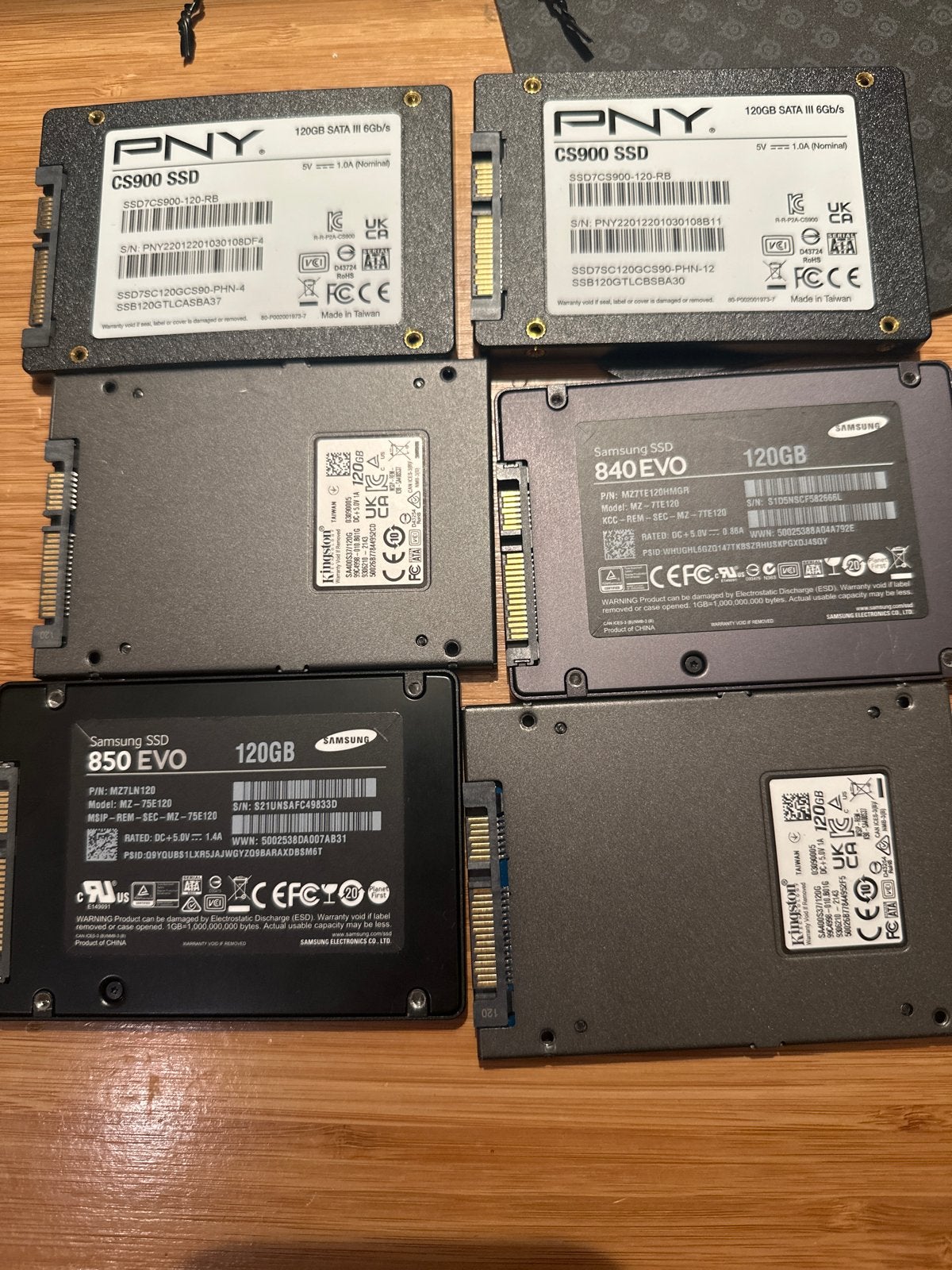 SSD Schijven - PNY CS900, Samsung 840/850 EVO - kingston, Computers en Software, Intern, Gebruikt, Ophalen of Verzenden, Desktop