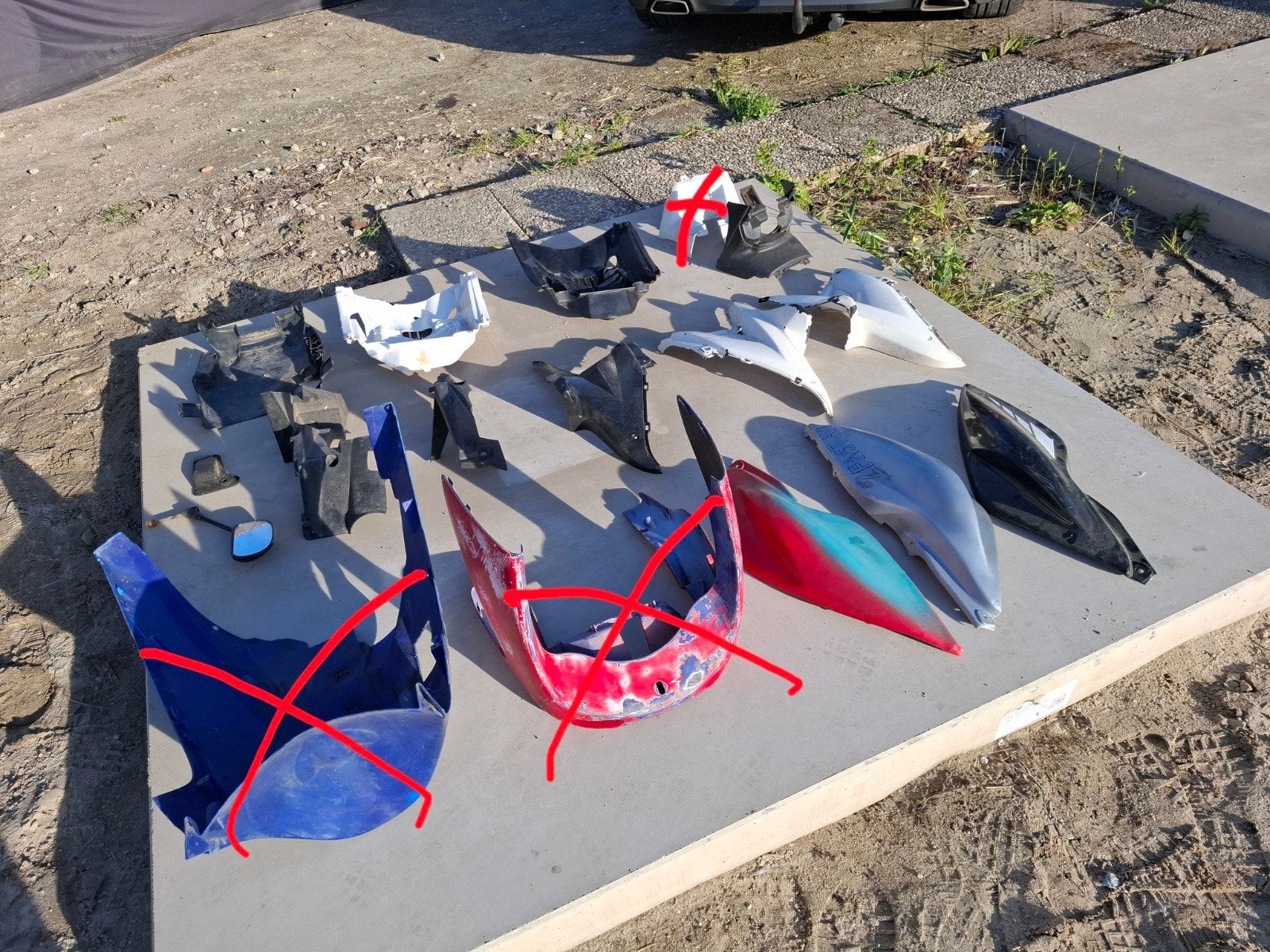 Diverse gebruikte kappen voor Aerox, Fietsen en Brommers, Scooters | Yamaha, Ophalen of Verzenden, Gebruikt, Benzine, Aerox