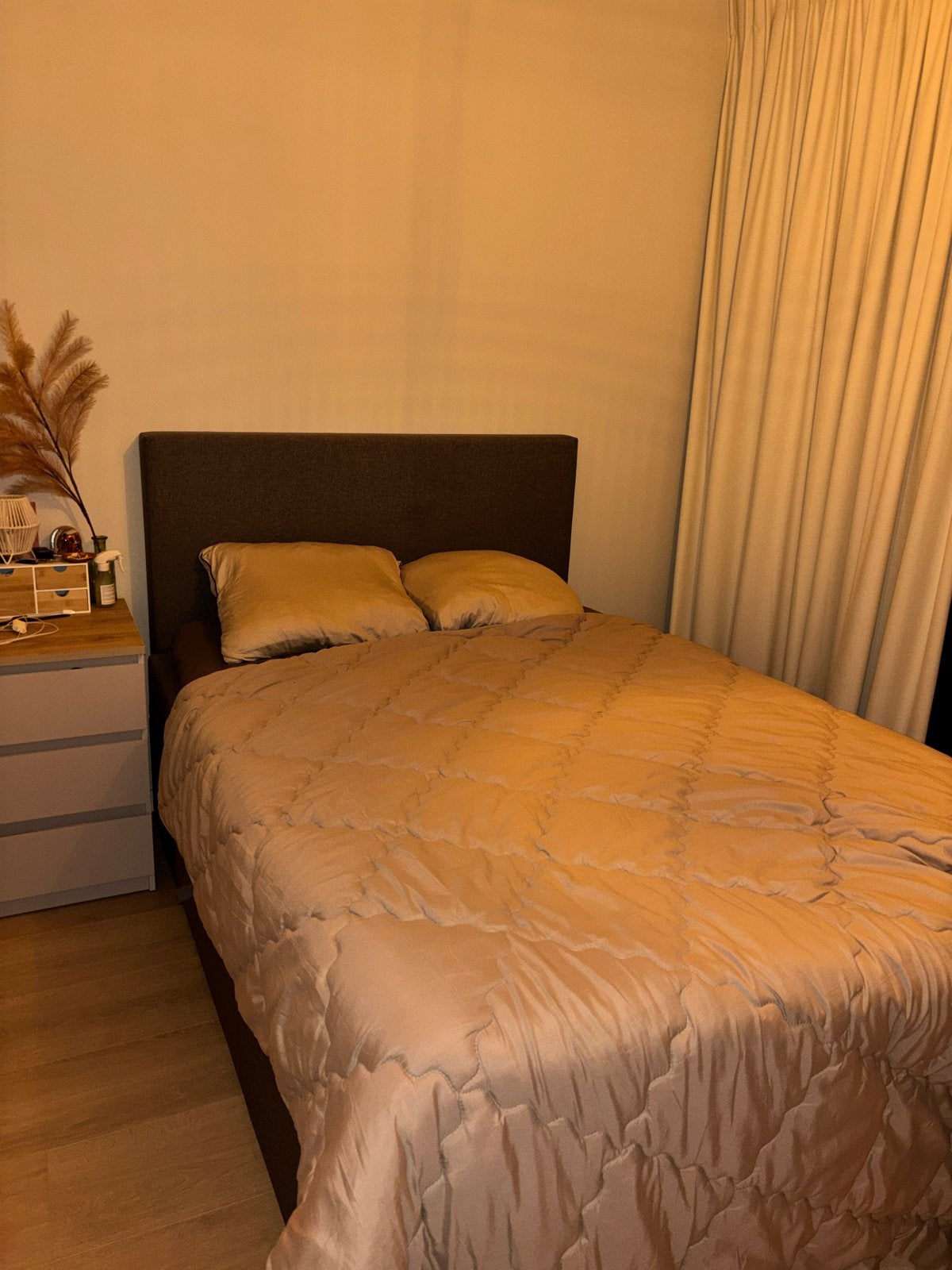 Leenbakker bed met opbergruimte, Ophalen, Bruin, Tweepersoons, 140 cm