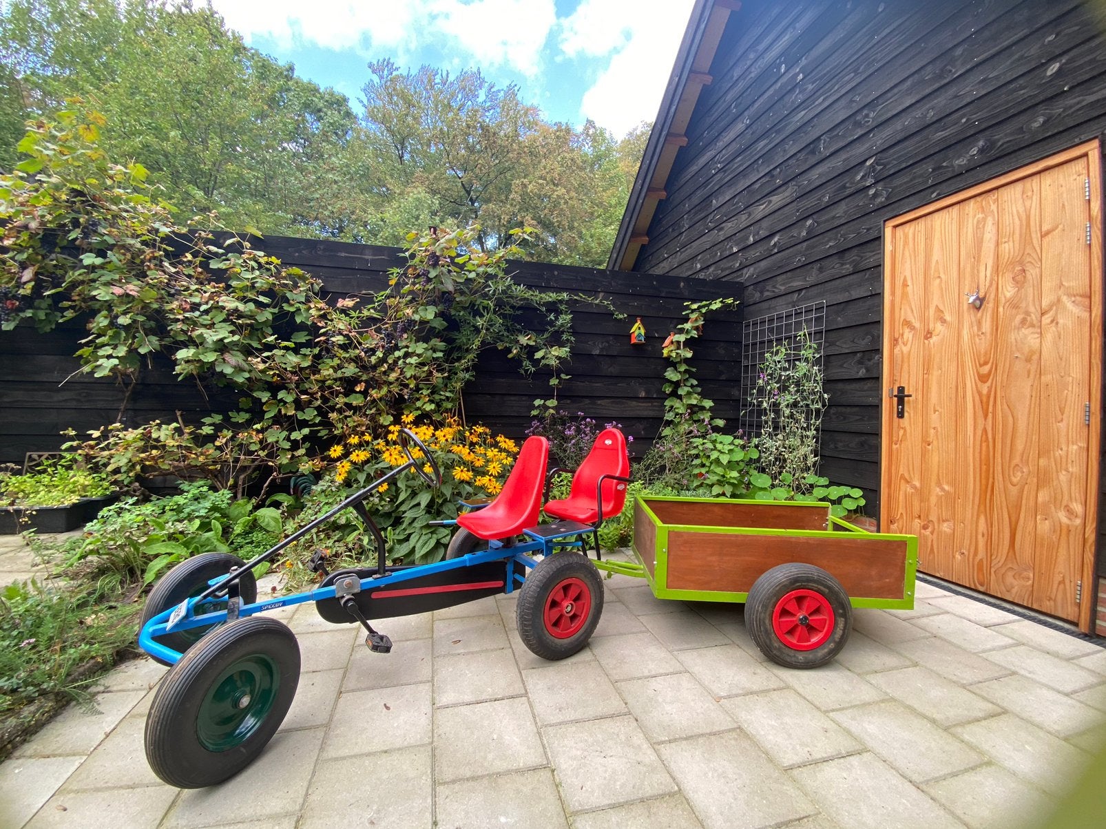 Berg skelter met extra stoel en aanhanger, Ophalen, Gebruikt, Berg, Duozit