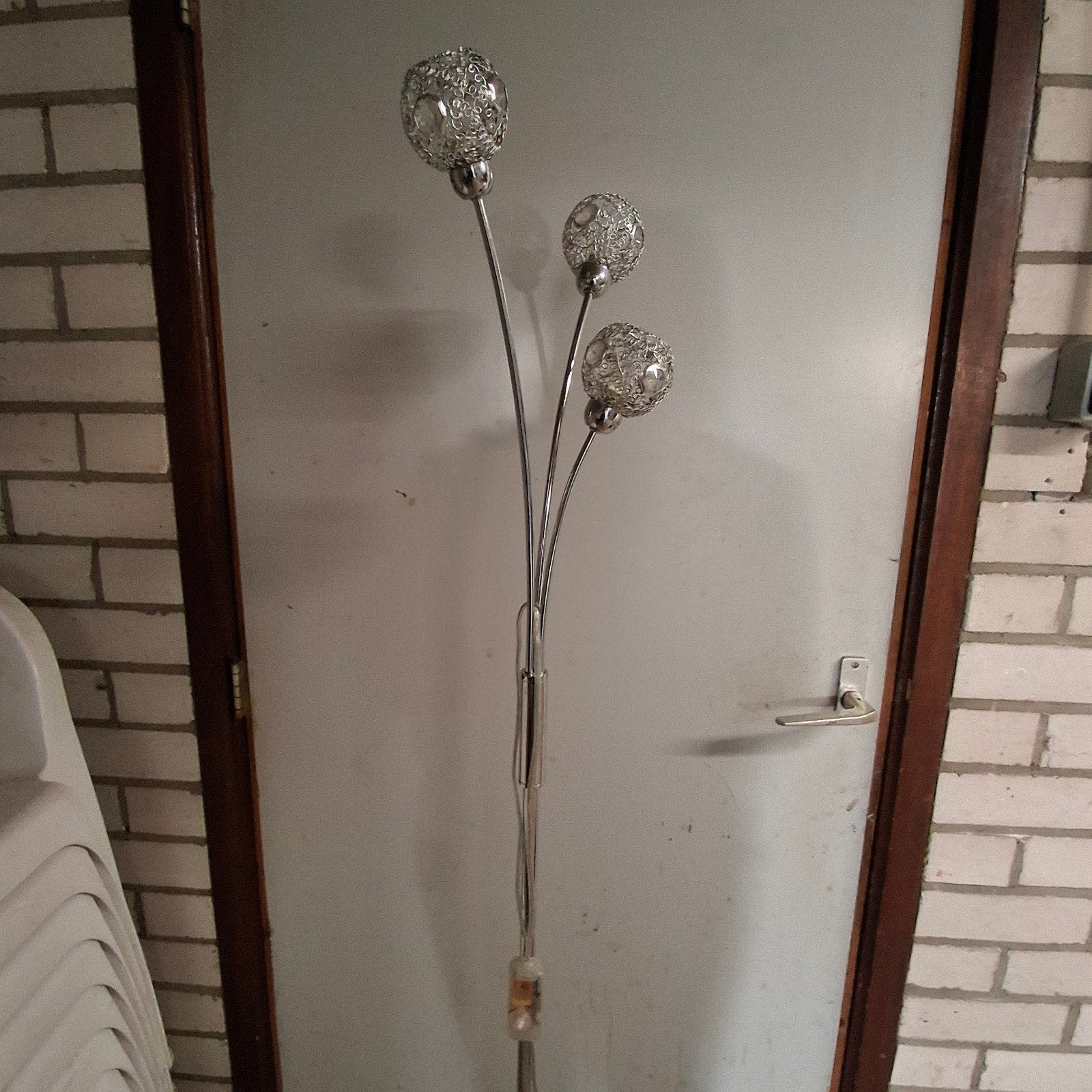 staande lamp zilver, Ophalen, Dimbaar, Metaal, Modern