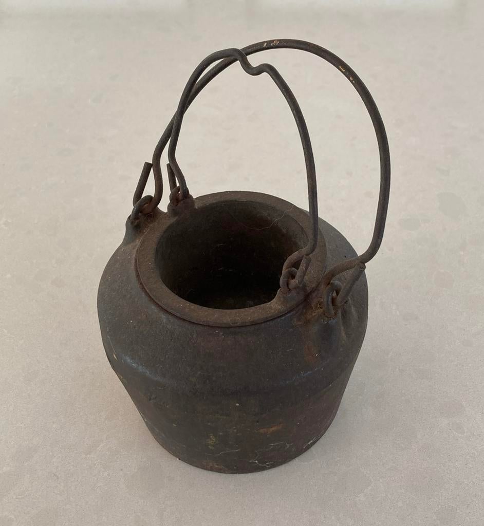 Vintage lijmpot voor beenderlijm, Verzenden, Gebruikt, Vintage