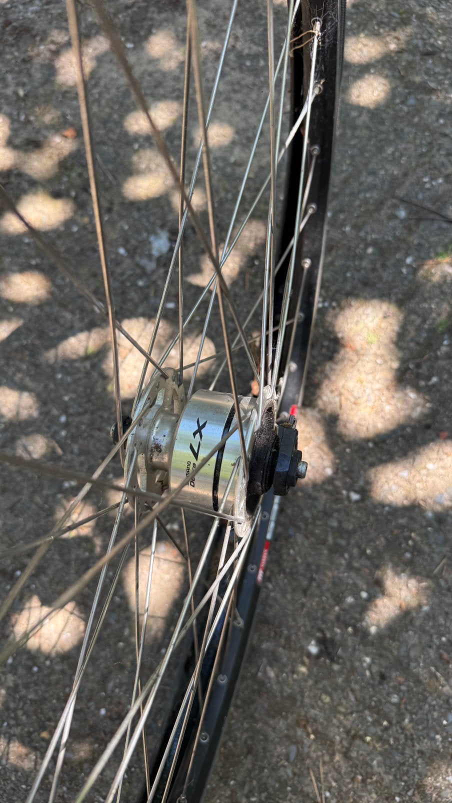Nieuw fietswiel Shimano naafdynamo Deore LX, Fietsen en Brommers, Fietsonderdelen, Ophalen, Zo goed als nieuw, Wiel