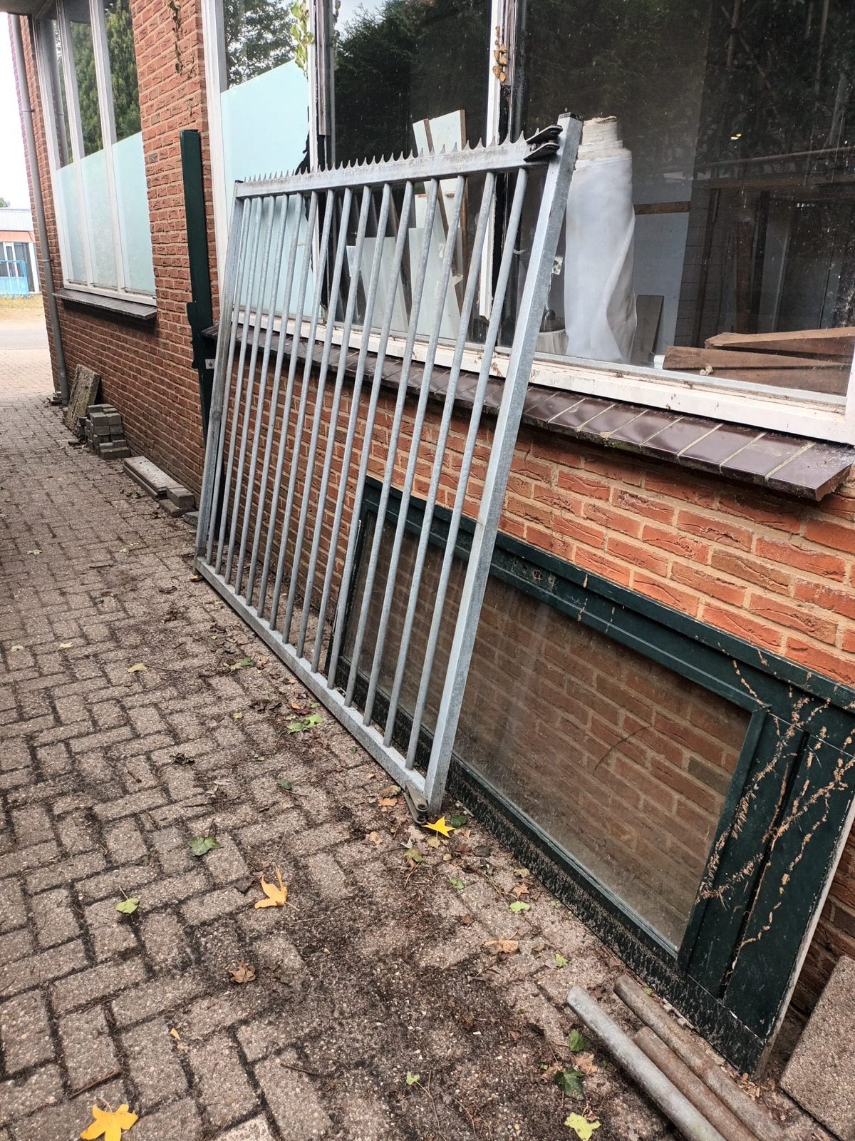 Gegalvaniseerd hek 250x190 cm - Ophalen in Ootmarsum, Ophalen of Verzenden, Gebruikt, IJzer, Spijlenhekwerk