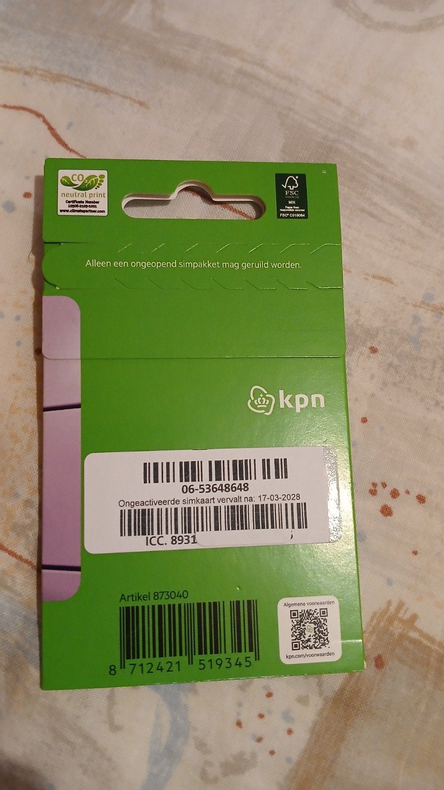 06-53-648-648 MOOI NUMMER KPN PREPAID SIMKAART NUMMER, Ophalen of Verzenden, Nieuw, KPN, Simkaart