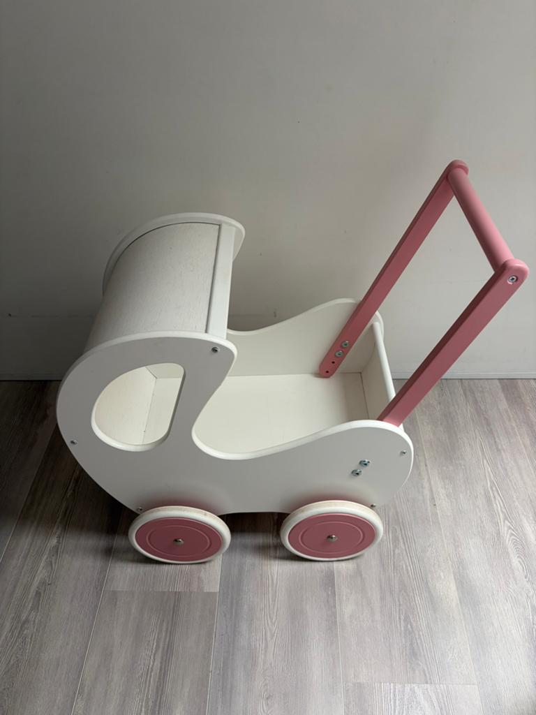 Houten poppenwagen, Ophalen, Zo goed als nieuw, Duw- of Trekspeelgoed