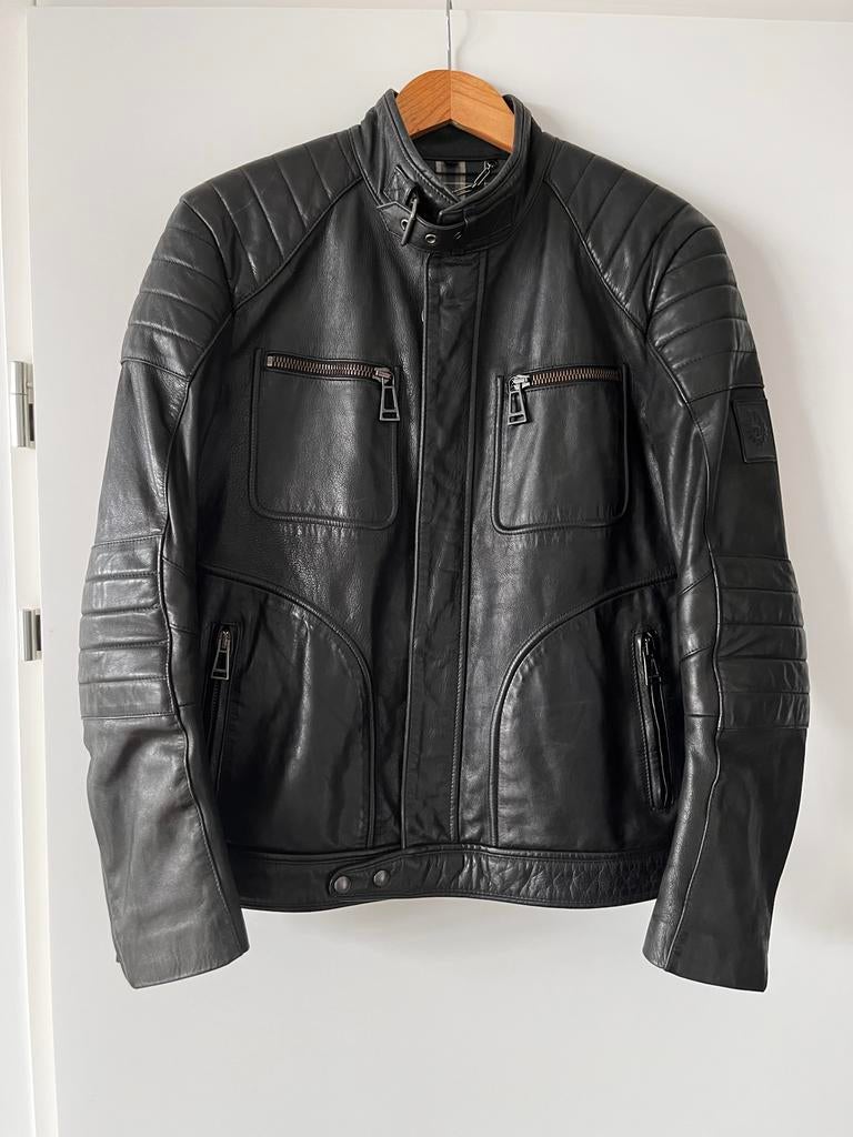 Belstaff Weybridge Leren Jas - Maat M (50), Ophalen of Verzenden, Zo goed als nieuw, Maat 48/50 (M), Zwart
