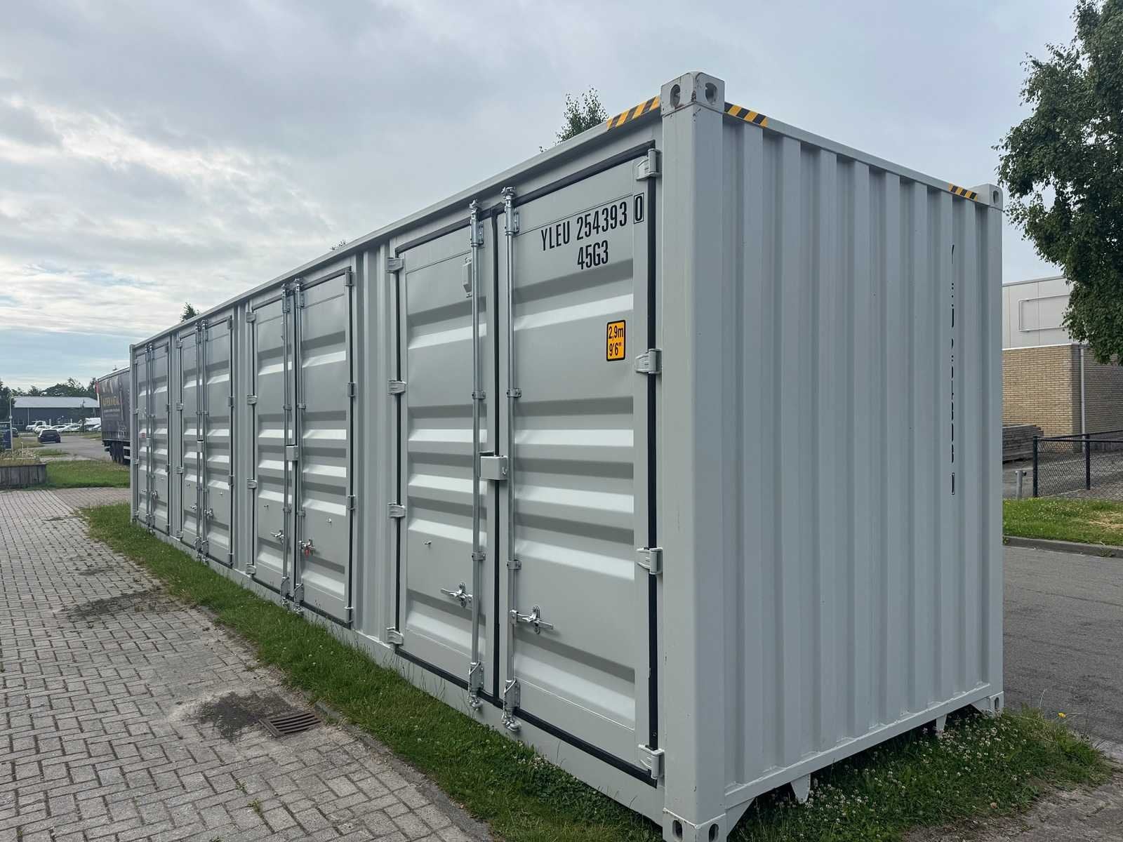 40ft High Cube HQ / 12 meter Opslagcontainer met 3 zijdeuren
