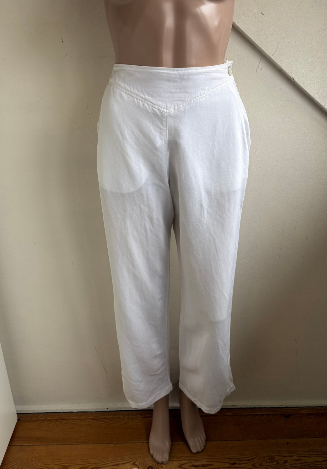 OSKA broek wit maat 0 = 34 XS linnen viscose katoen, Wit, Ophalen of Verzenden, Zo goed als nieuw, Maat 34 (XS) of kleiner