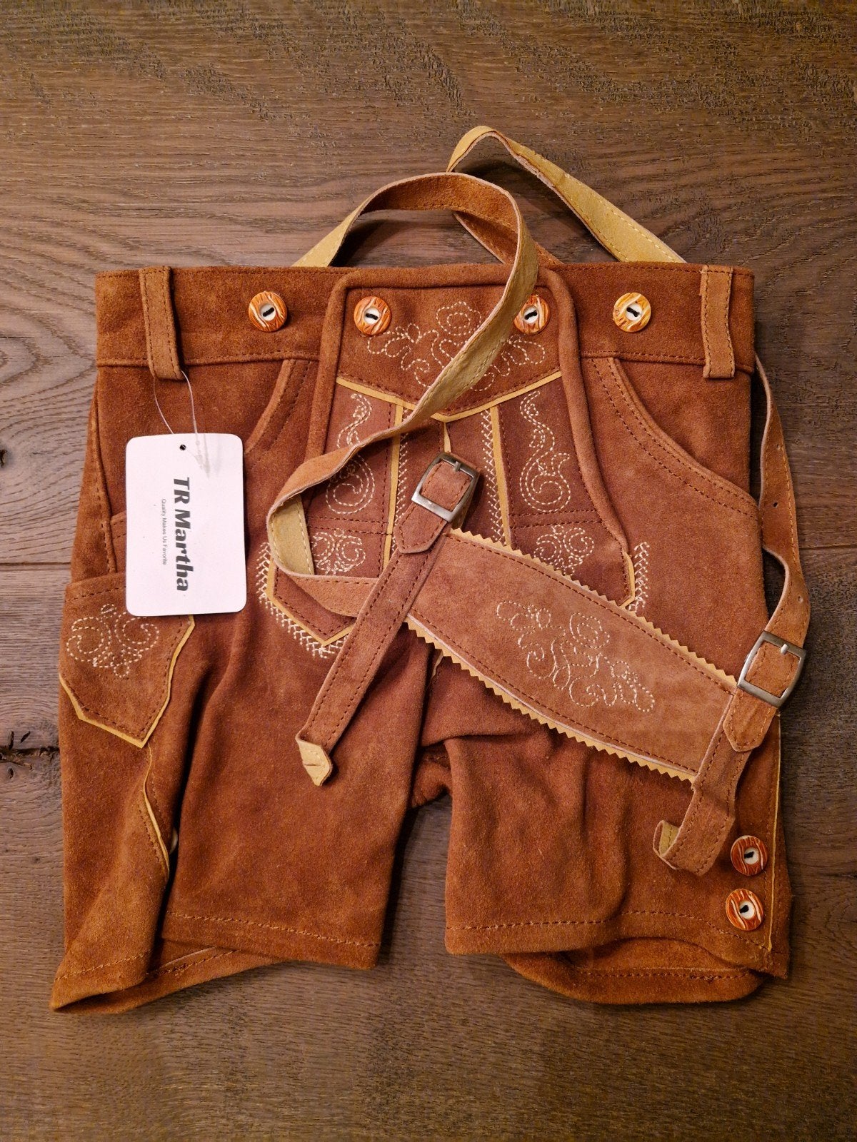 Nieuwe Lederhose Kind maat 128 - TR Martha (Echt Leer), Ophalen of Verzenden, Nieuw, Jongen, Broek