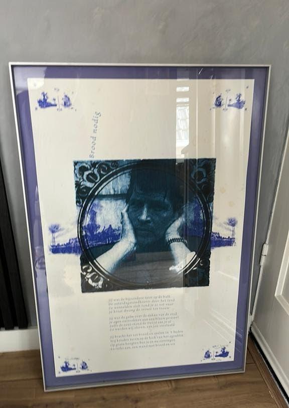 Herman Brood zeefdruk, Ophalen, Minder dan 50 cm, Zo goed als nieuw, Minder dan 100 cm