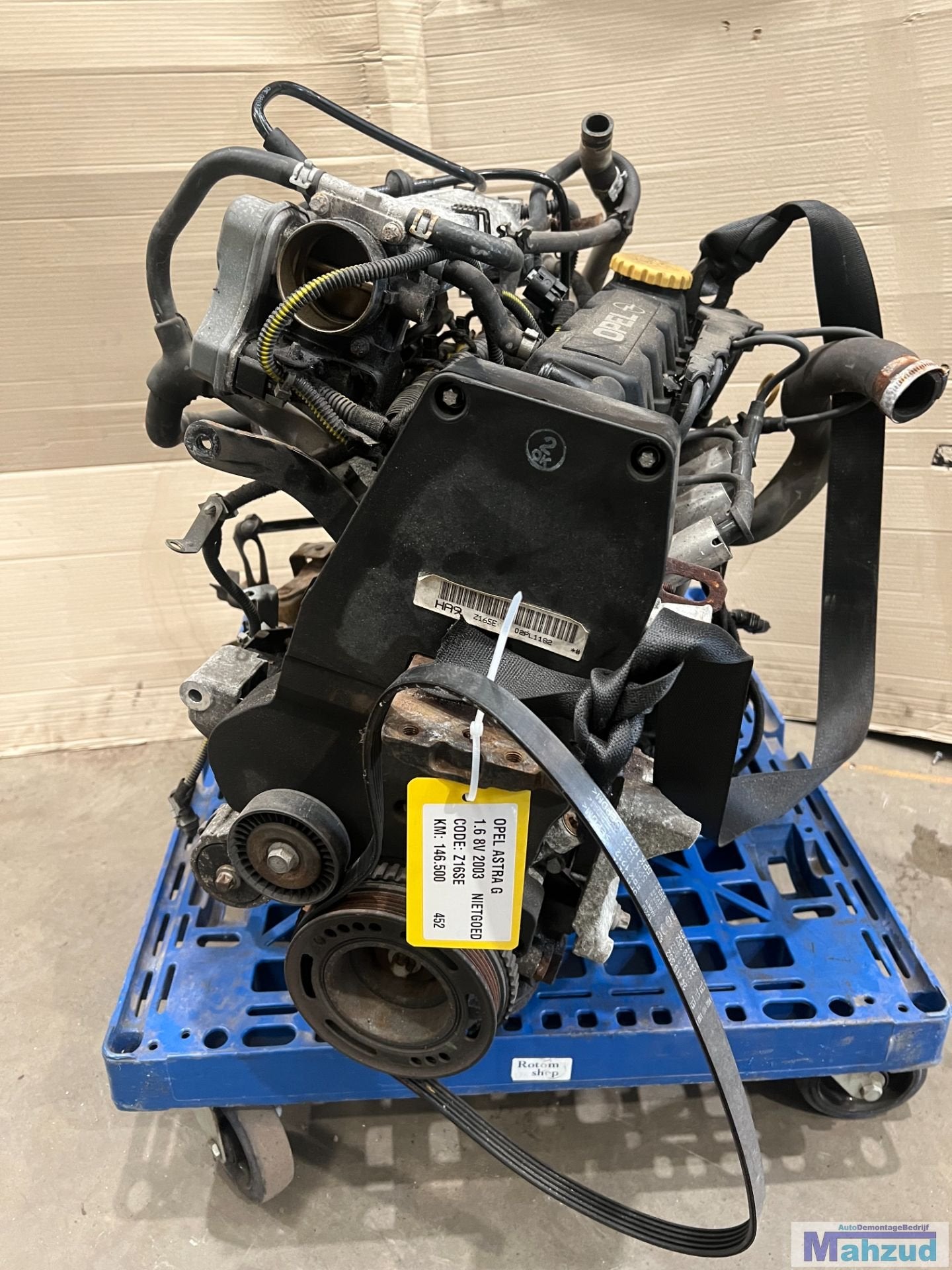 OPEL ASTRA G 1.6 8V motorblok motor Z16SE ONDERDELEN, Auto-onderdelen, Gebruikt, Opel Automobile GmbH, Ophalen of Verzenden, Kontakt@opel-infoservice.de