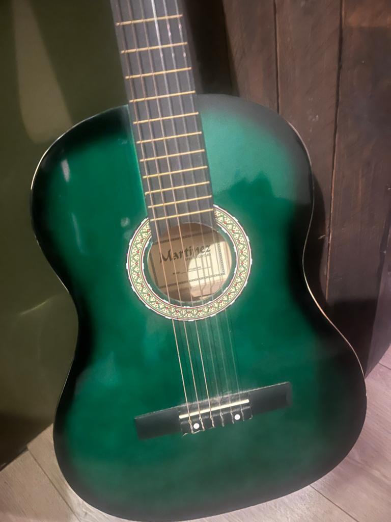 Martinez Klassieke Gitaar - Groen, Muziek en Instrumenten, Snaarinstrumenten | Gitaren | Akoestisch, Ophalen of Verzenden, Gebruikt