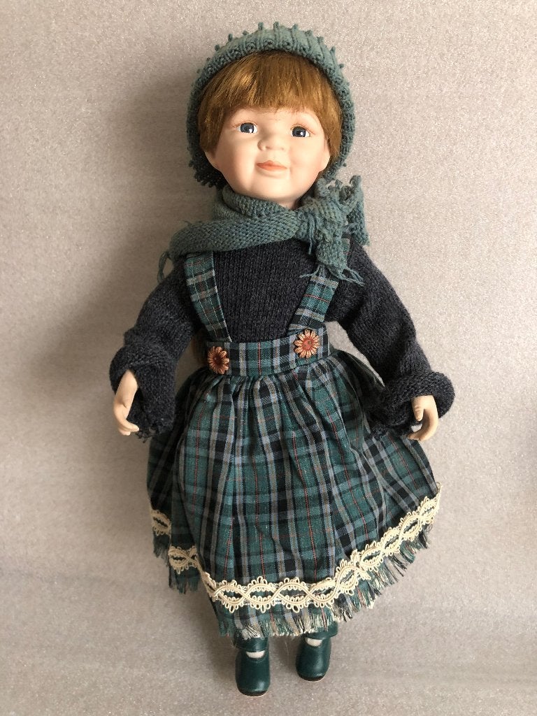 Porselein pop 40 cm, Ophalen of Verzenden, Gebruikt, Pop