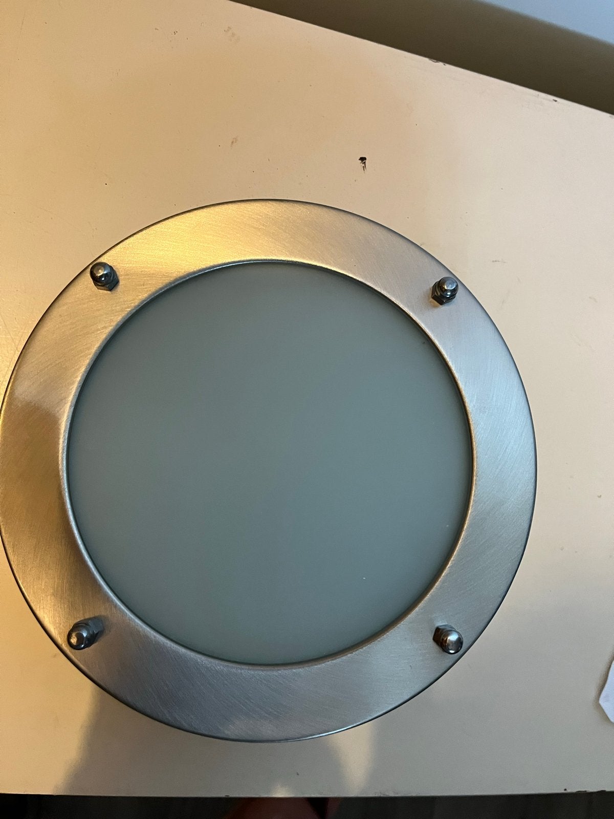 Gamma Lublin 19cm Stalen Plafondlamp IP44 G9, Overige merken, Zo goed als nieuw, Zilver, Modern