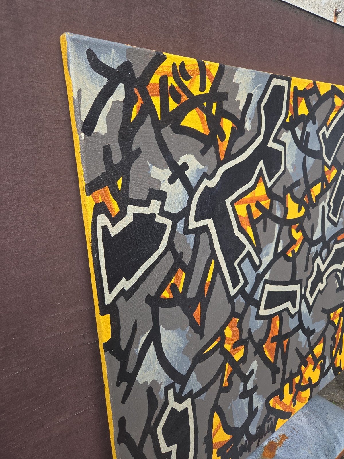 schilderij Joep Buijs 1990 naar Keith Haring, Ophalen