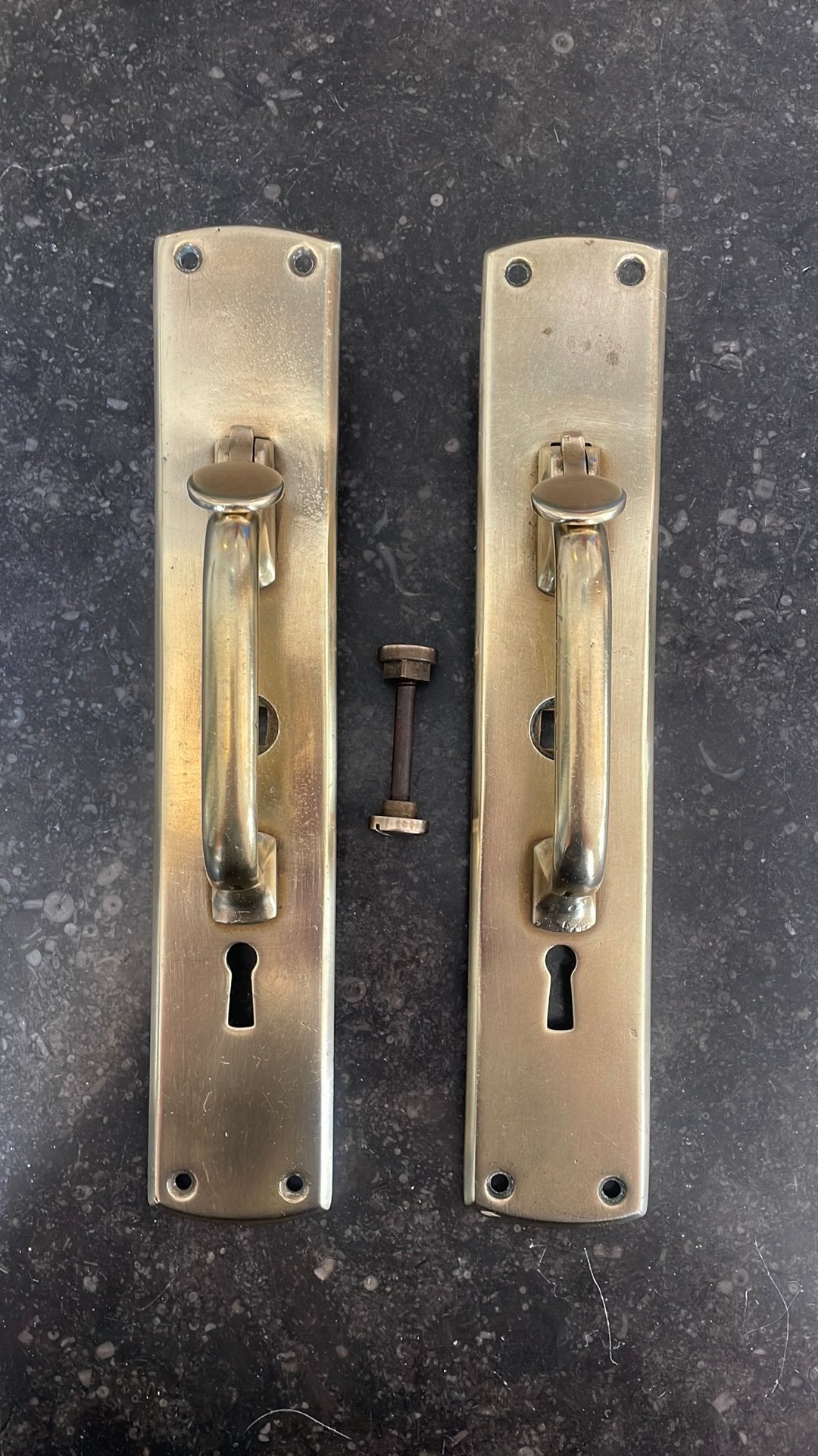 1x set Duimklikmechanisme Deurklinken ANTIEK 1900 Jugendstil, Ophalen of Verzenden