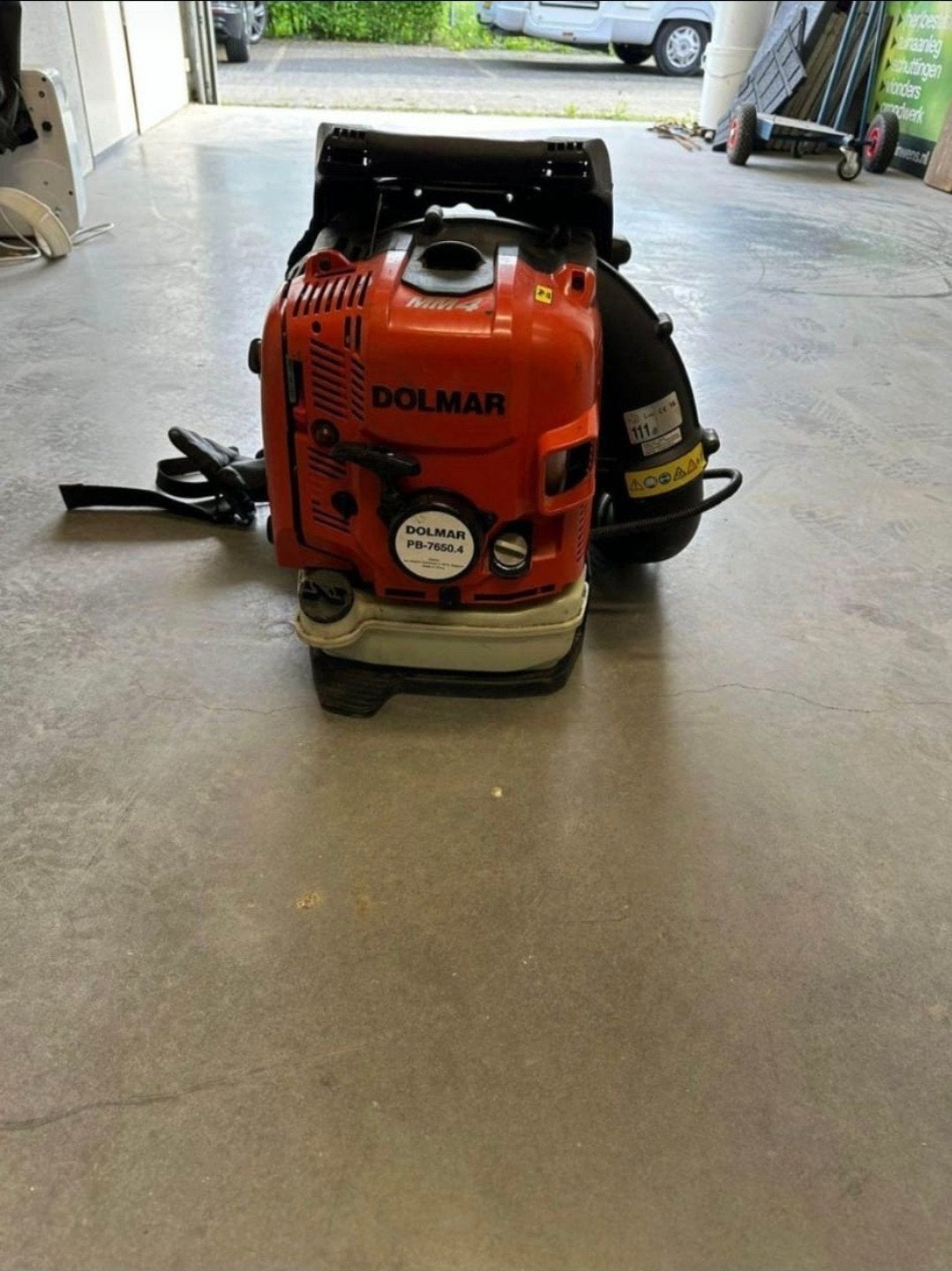 Dolmar PB-7650.4 Benzine Bladblazer - Ruggedragen, Tuin en Terras, Ophalen, Benzine, Gebruikt, Ruggedragen