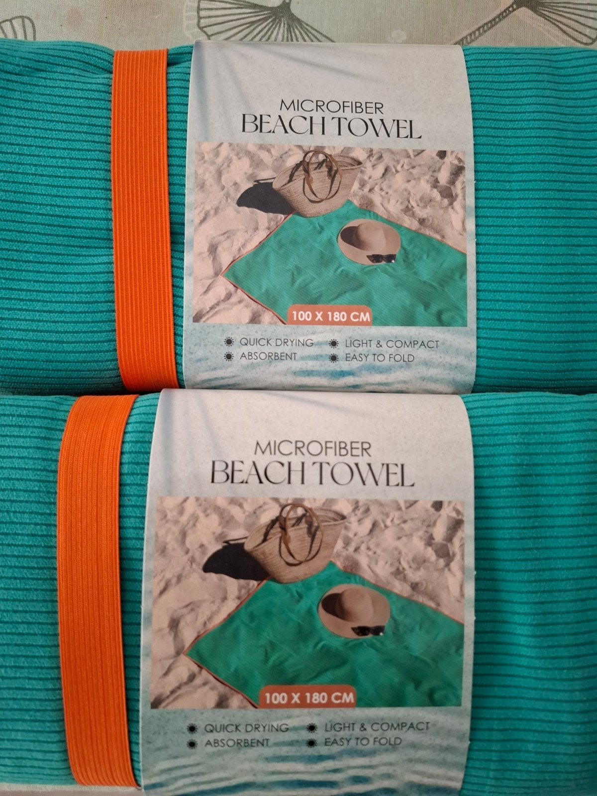 2 strandlakens  beach towel microvezel, Ophalen of Verzenden, Nieuw, Groen