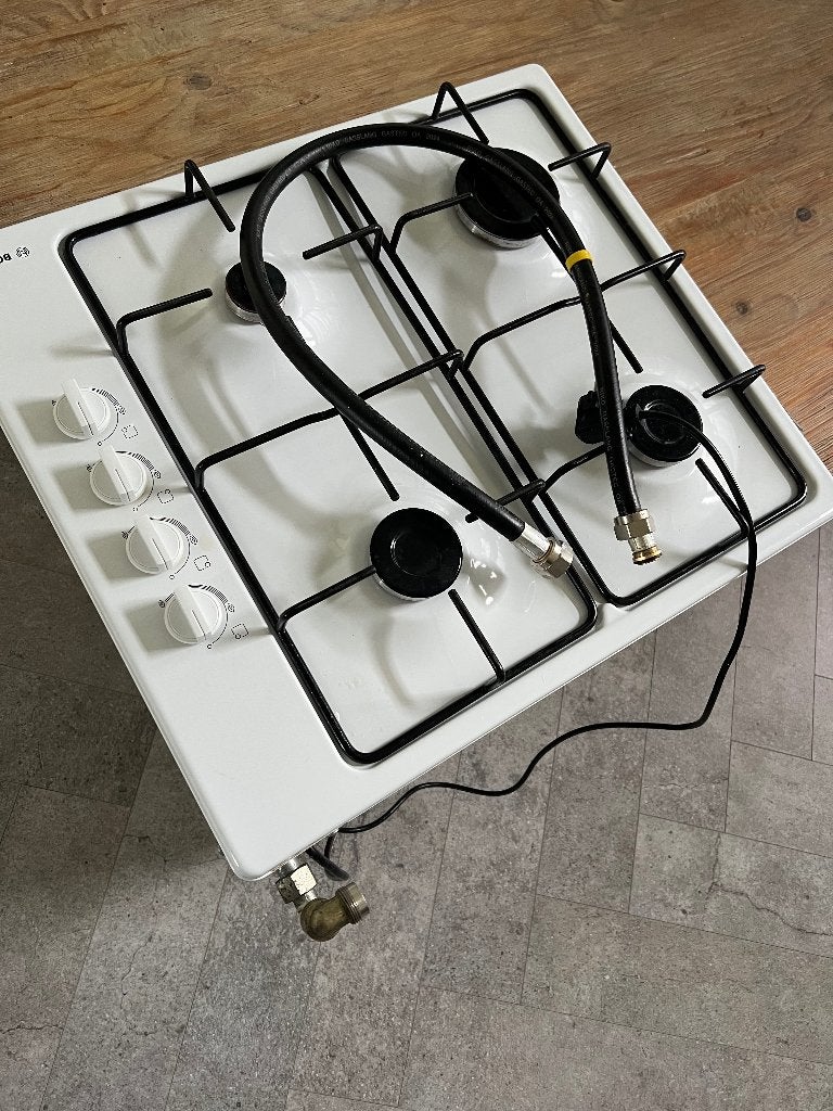 Bosch gaskookplaat, Witgoed en Apparatuur, Kookplaten, Ophalen, 4 kookzones, Zo goed als nieuw, Inbouw