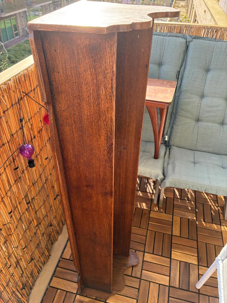 Vintage massief houten Wandkast wandplank, Huis en Inrichting, Kasten | Wandmeubels, Ophalen, Met plank(en), Gebruikt, Minder dan 150 cm