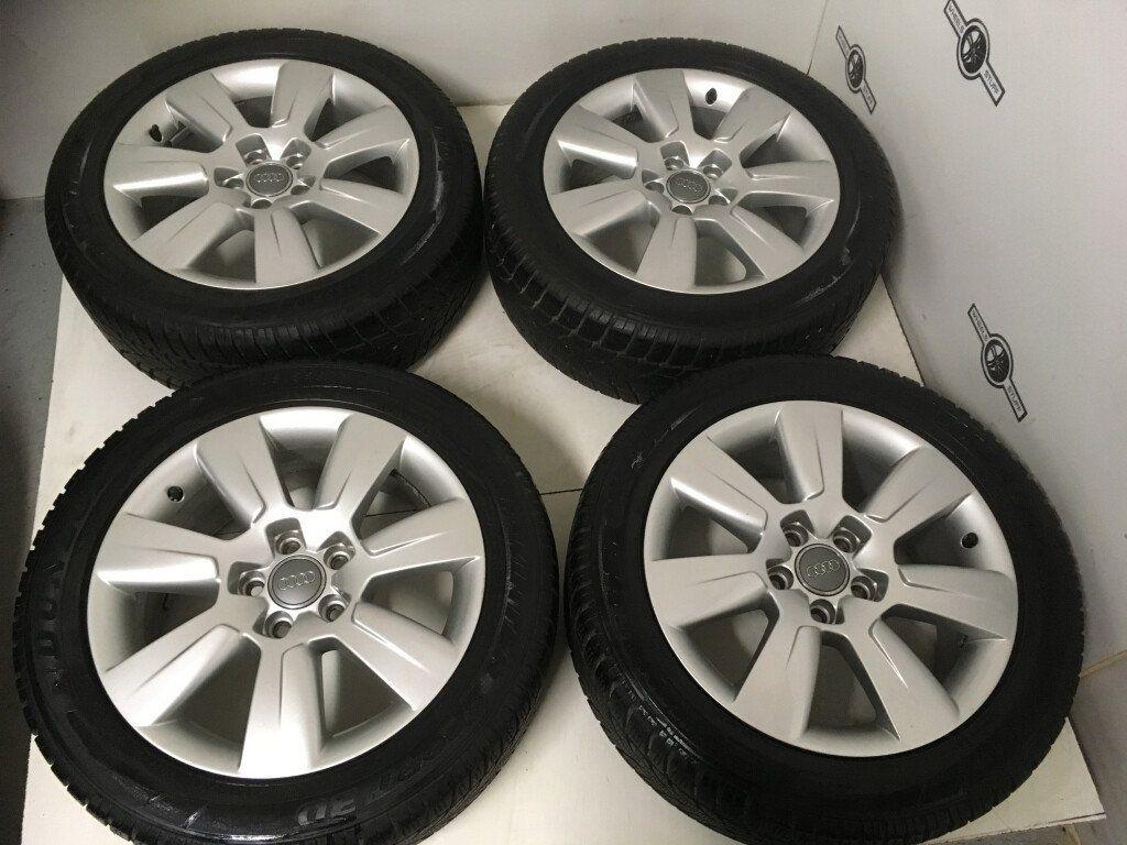 Audi A6 Allround velgen 17"inch Winterbanden 5x112, Ophalen, Gebruikt, 17 inch, Banden en Velgen