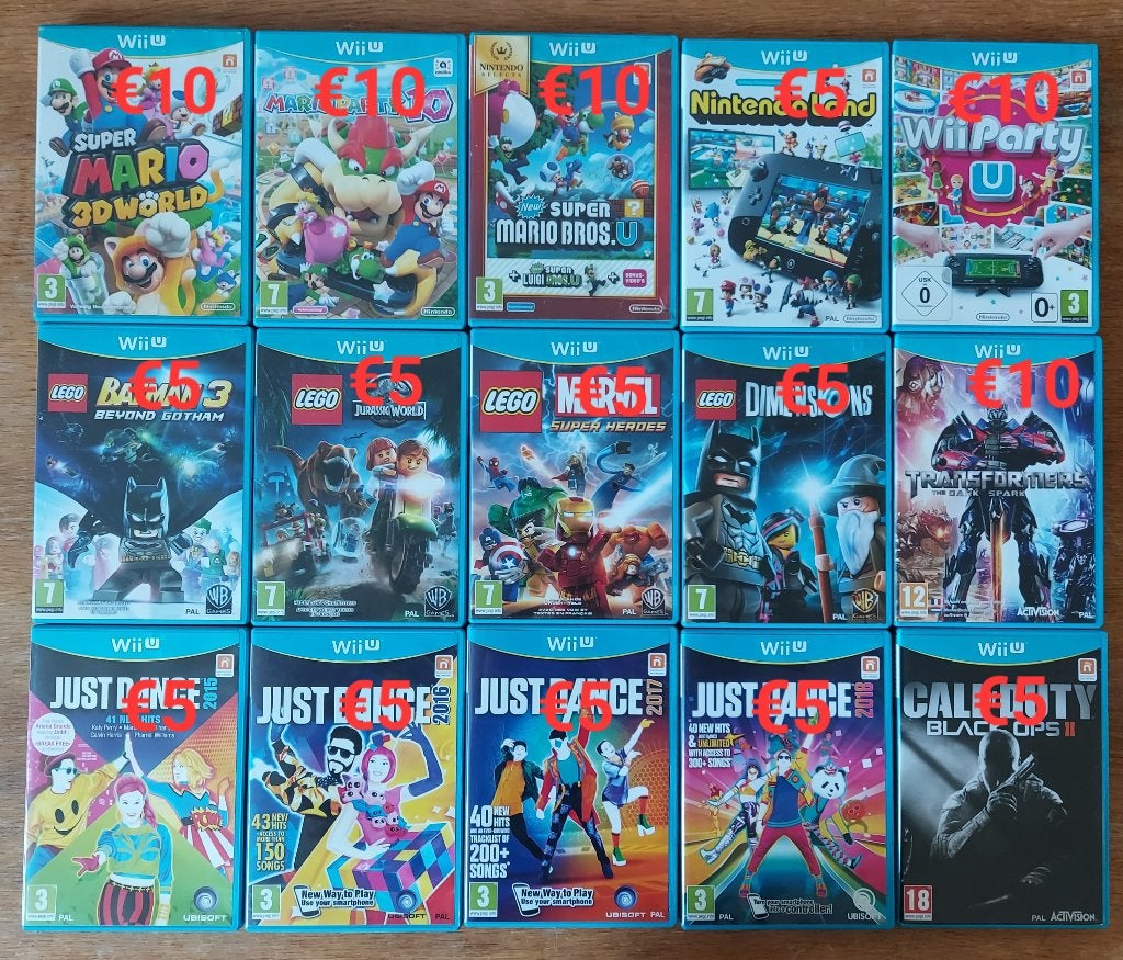 Wii U spellen waaronder Mario en Lego! Zie omschrijving, 3 spelers of meer, Ophalen, Zo goed als nieuw, Vanaf 3 jaar