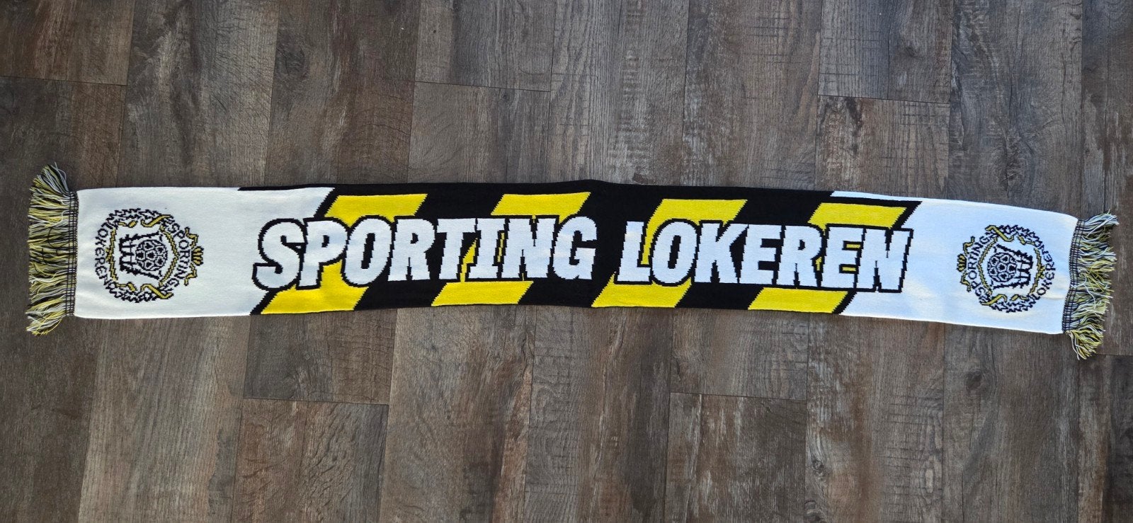 Sjaal Sporting Lokeren, Ophalen of Verzenden, Zo goed als nieuw, Buitenlandse clubs, Vaantje of Sjaal