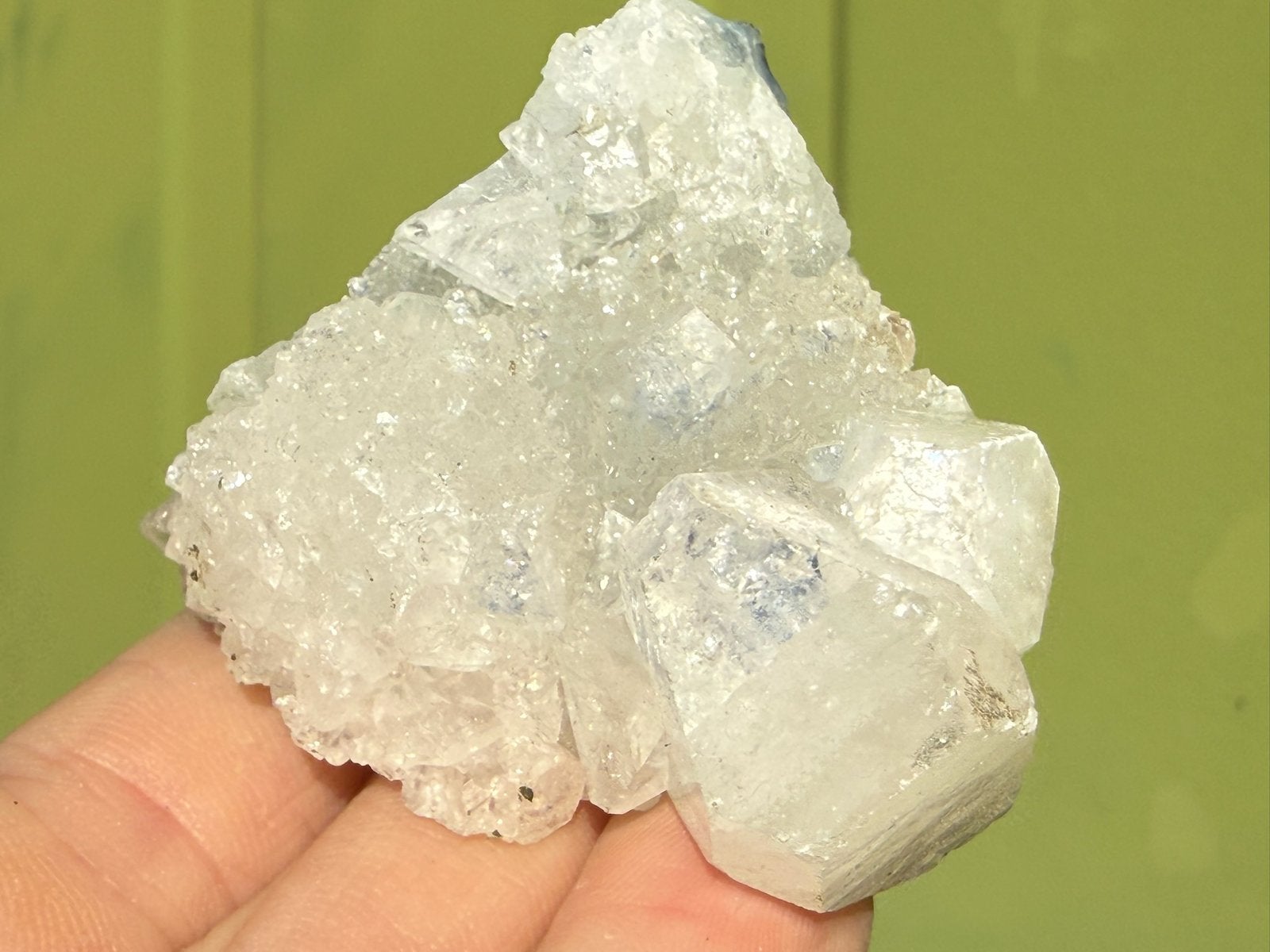 Apofyliet kristallen cluster dubbelgeleider mineralen, Ophalen of Verzenden, Mineraal