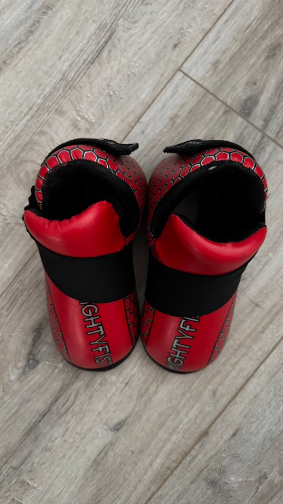 Voetbeschermers MightyFist ‘kids’ maat M, Taekwondo, Vechtsportbescherming, Zo goed als nieuw, Maat M