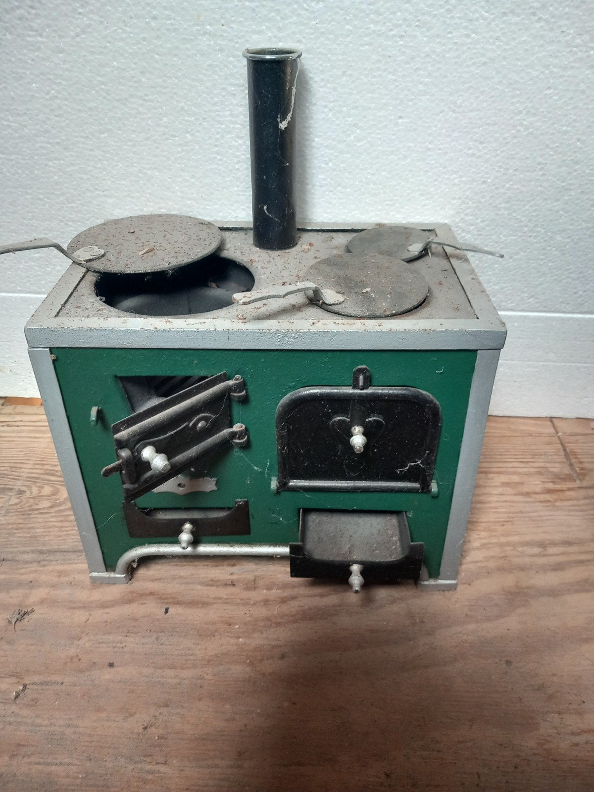 Vintage Speelgoed Fornuisje - Groen Metaal, Ophalen