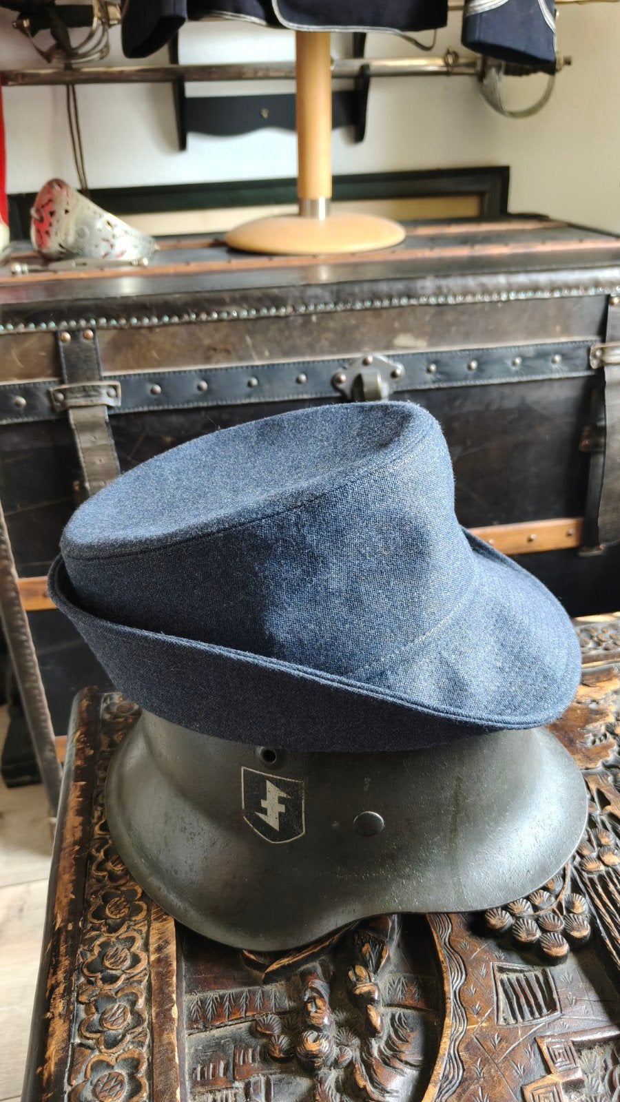 Engelse WRAF hoofddeksel, grote maat., Ophalen of Verzenden, Luchtmacht, Engeland, Kleding of Schoenen