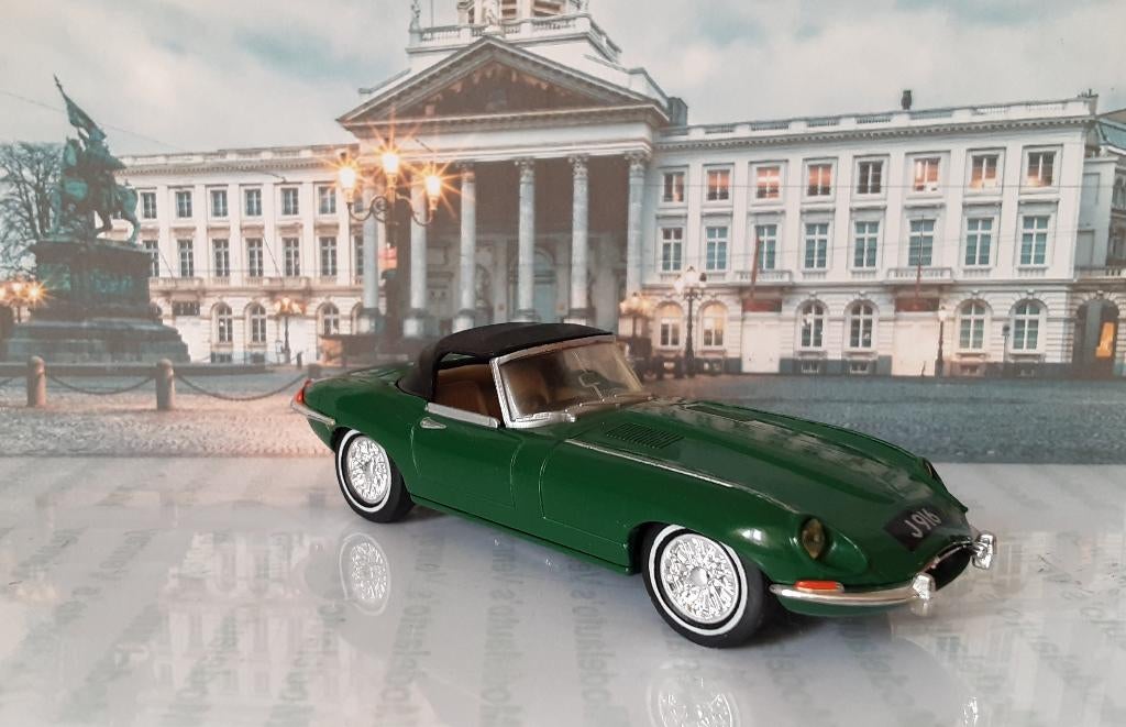 1:43 Jaguar E-Type MK1½ cabriolet (closed) 1968; Dinky DY-01, Ophalen of Verzenden, Gebruikt, Auto, Overige merken