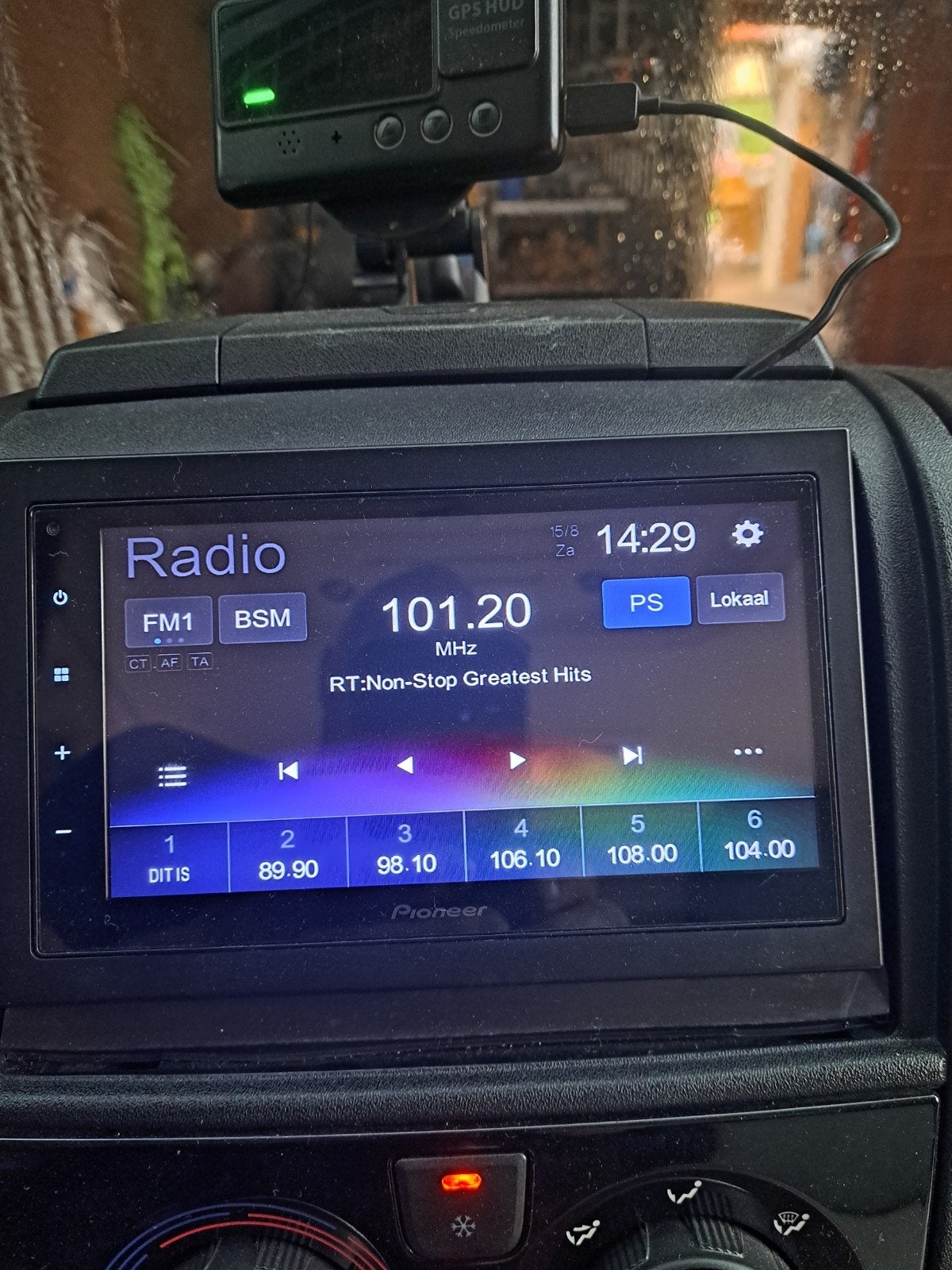 Pioneer Autoradio met GPS HUD Speedometer, Auto diversen, Autoradio's, Ophalen, Gebruikt