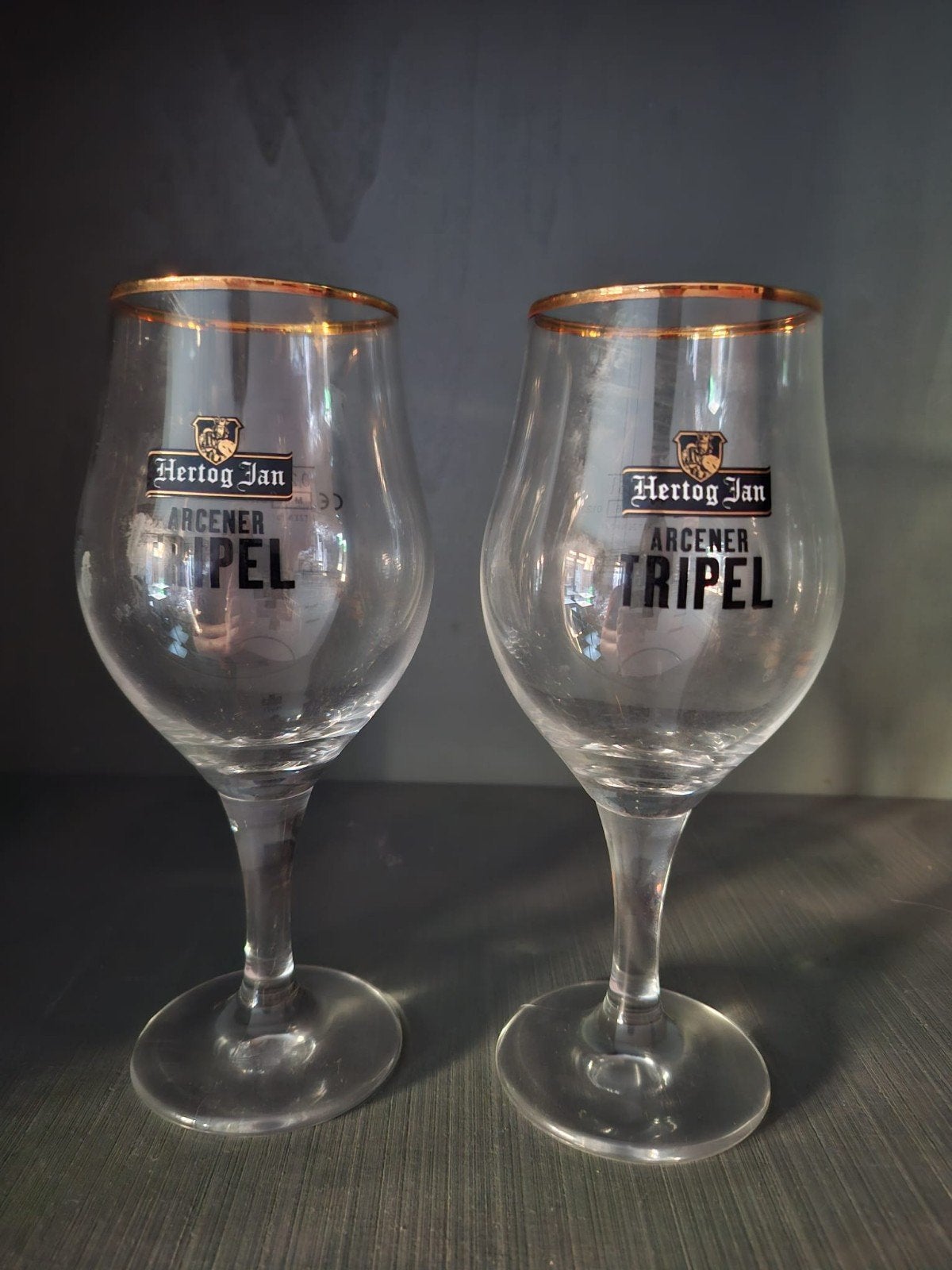 Hertog Jan Arcener tripel bierglazen (2 stuks), Verzamelen, Ophalen of Verzenden, Zo goed als nieuw, Glas of Glazen, Hertog Jan