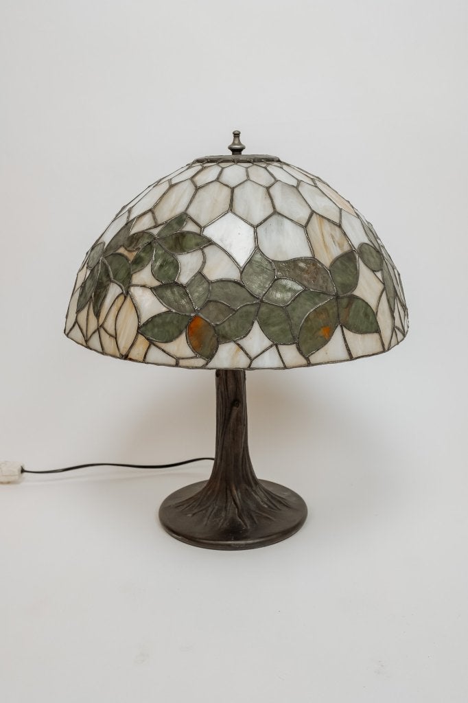 Tiffany tafellamp appelbloesem met glas-in-lood kap, Antiek en Kunst, Ophalen of Verzenden