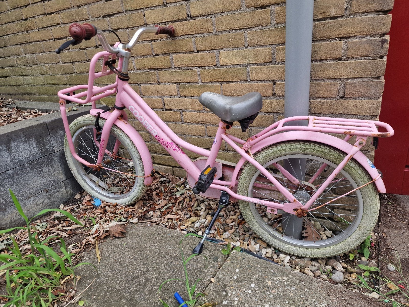 Roze 18 inch meisjesfiets - Technisch in orde, Ophalen, Gebruikt, 16 tot 20 inch