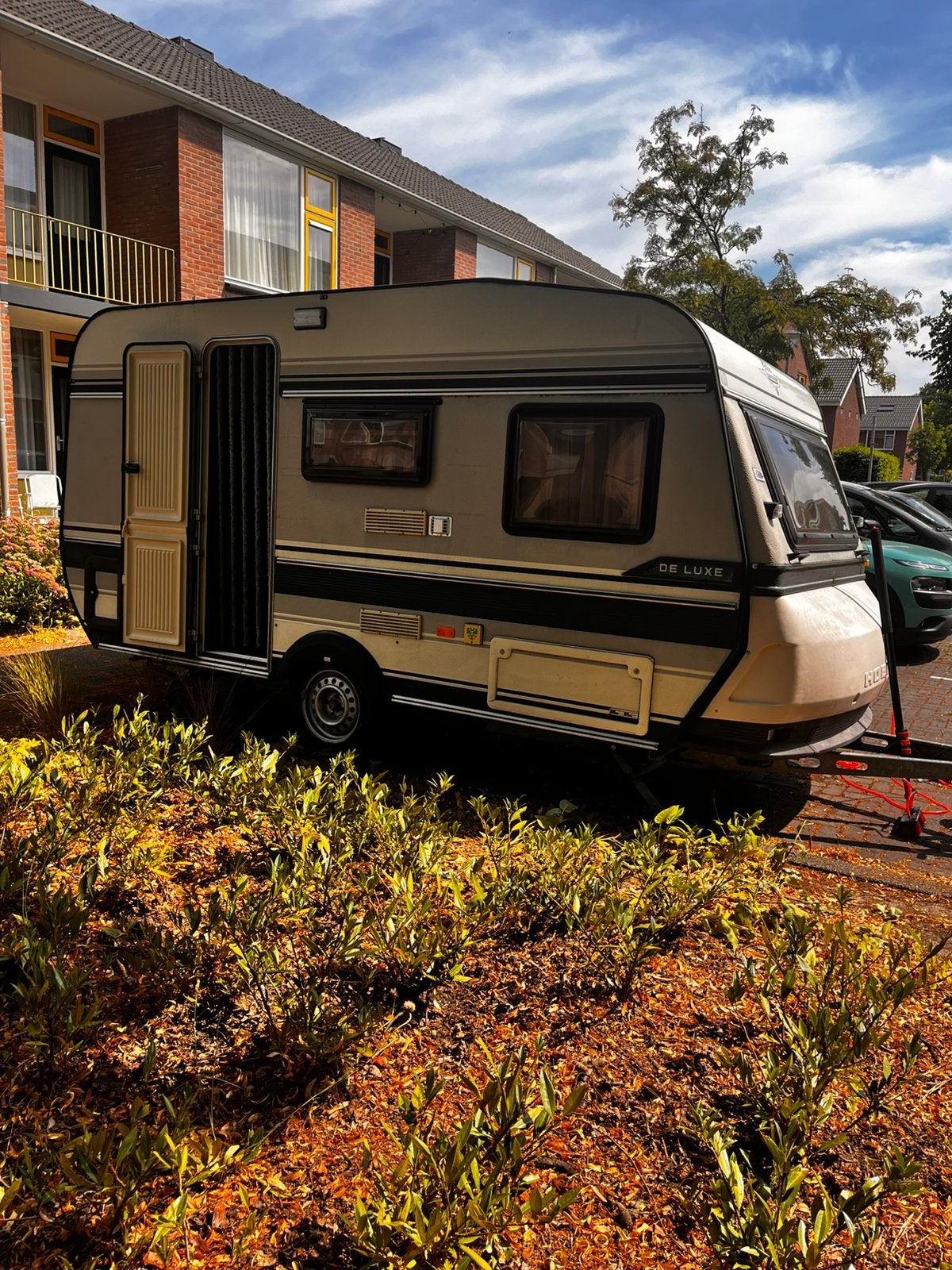Hobby De Luxe 420 1989+ Rally Air Pro 330 Opblaastent., Caravans en Kamperen, Ophalen, Gebruikt, Tot en met 4