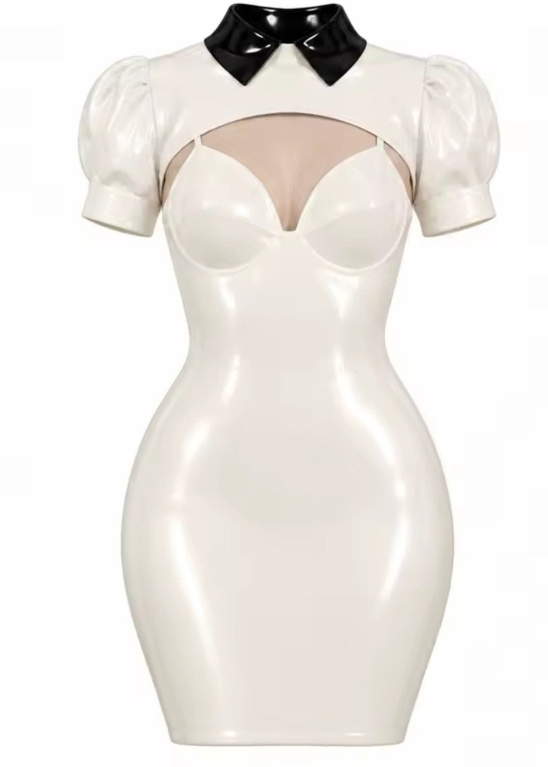 Echte Latex Set Jurk en Top, tm 6XL, Verzenden, Nieuw, Boven de knie