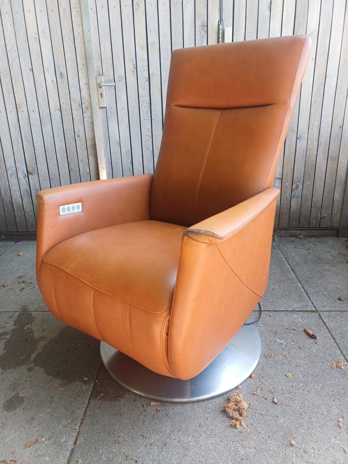 Sta-op stoel Prominent, Huis en Inrichting, Fauteuils, Gebruikt, Leer, 50 tot 75 cm, Ophalen of Verzenden