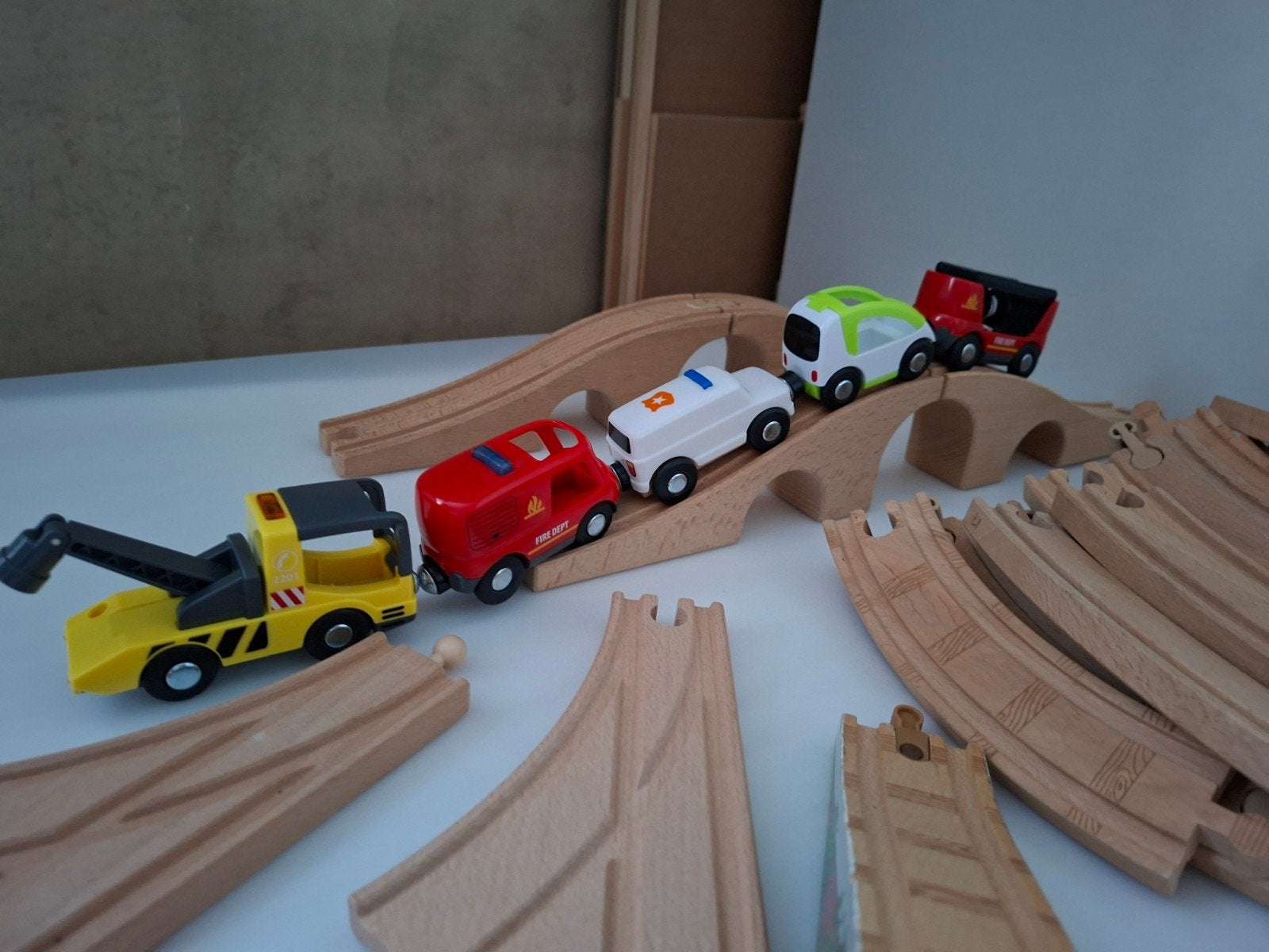 Houten treinbaan, Ophalen of Verzenden, Zo goed als nieuw