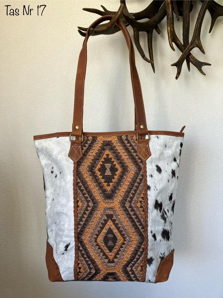 Prachtige koeienhuid tas, Ophalen of Verzenden, Nieuw, Overige kleuren, Shopper