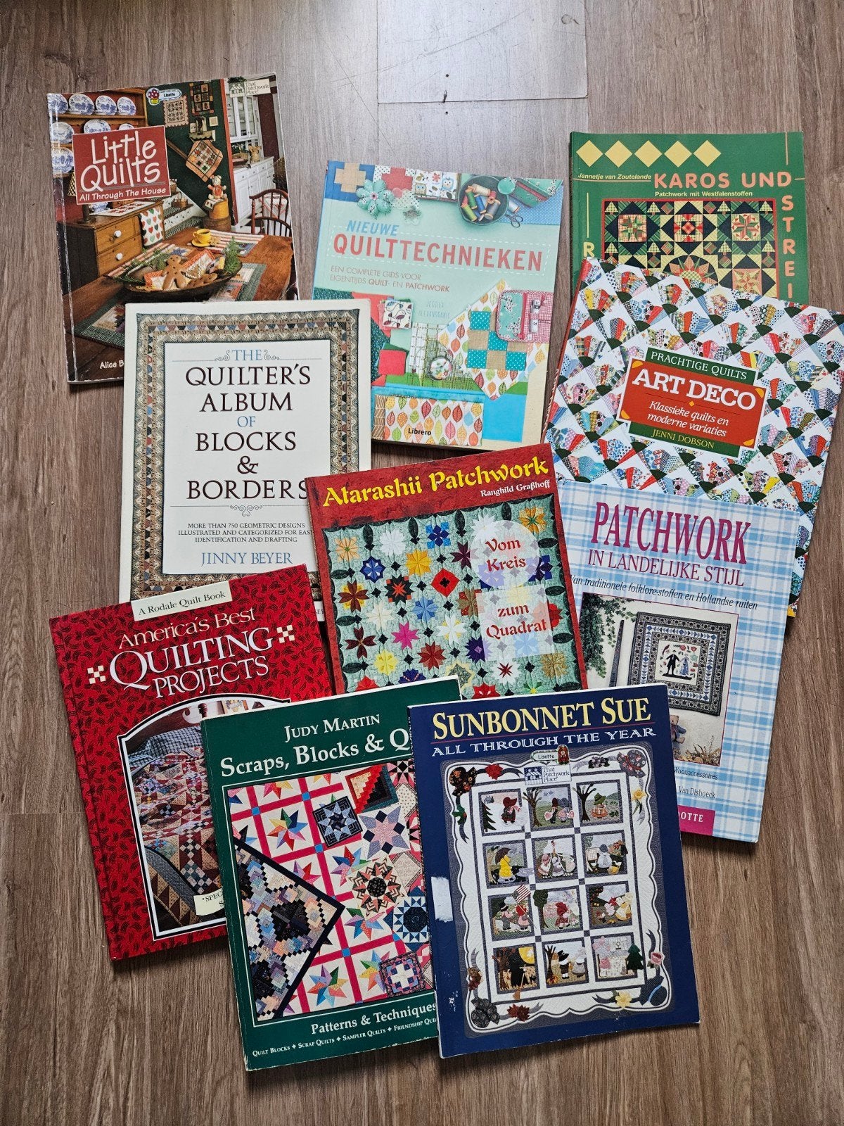 10 boeken voor patchwork/quilten, Hobby en Vrije tijd, Ophalen of Verzenden, Gebruikt