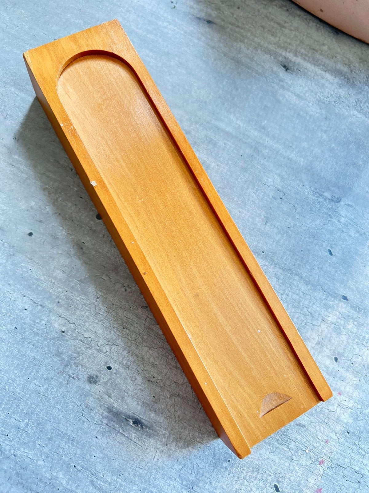 Vintage houten pennendoos/ bakje 24 x 5,5 x 4 cm, Antiek en Kunst, Ophalen of Verzenden