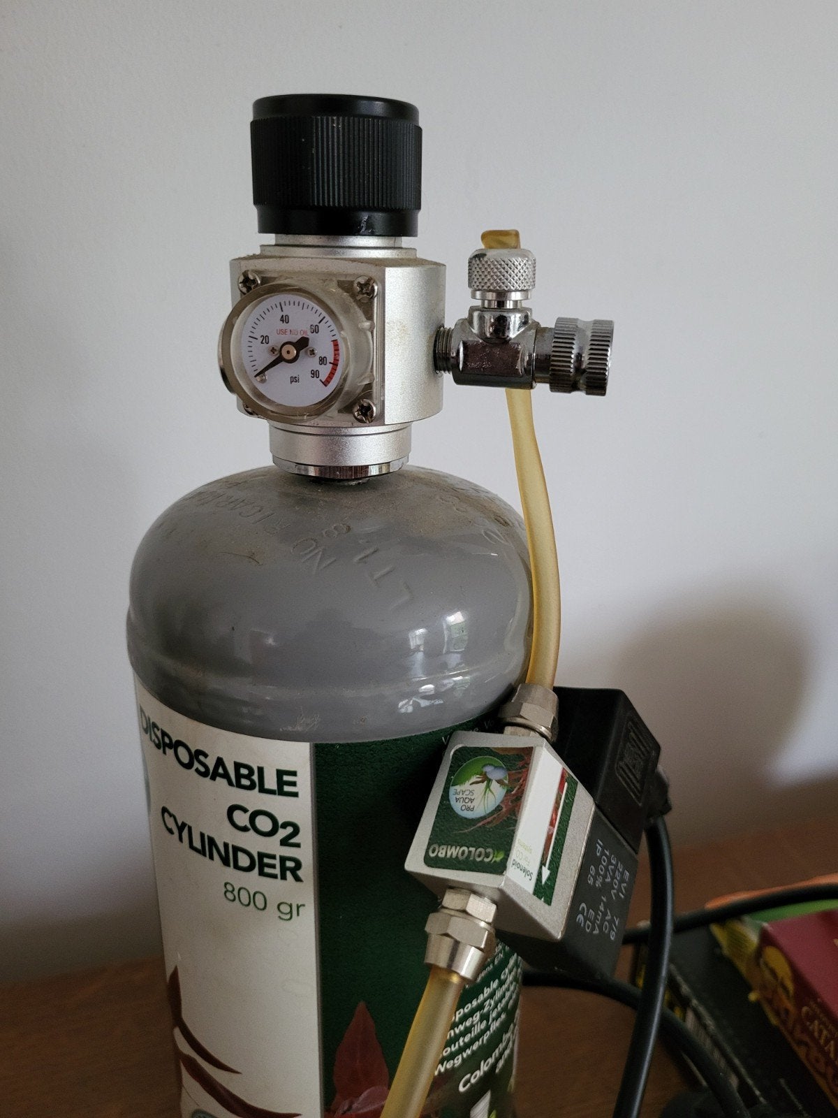 Colombia co2 set. fles is leeg., Ophalen