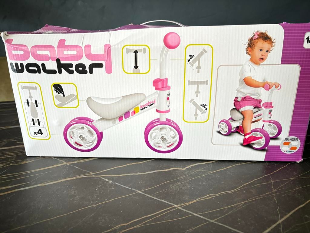 Baby Walker loopfietsje roze, Kinderen en Baby's, Speelgoed | Buiten | Voertuigen en Loopfietsen, Ophalen of Verzenden, Nieuw