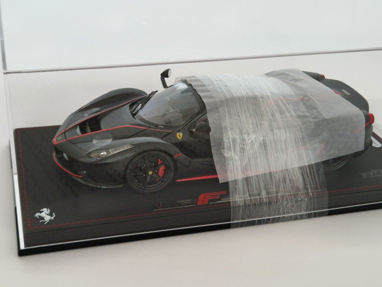 BBR 1:18 Diecast Ferrari LaFerrari Matt Black Red stripes, Verzenden, Nieuw, Overige merken