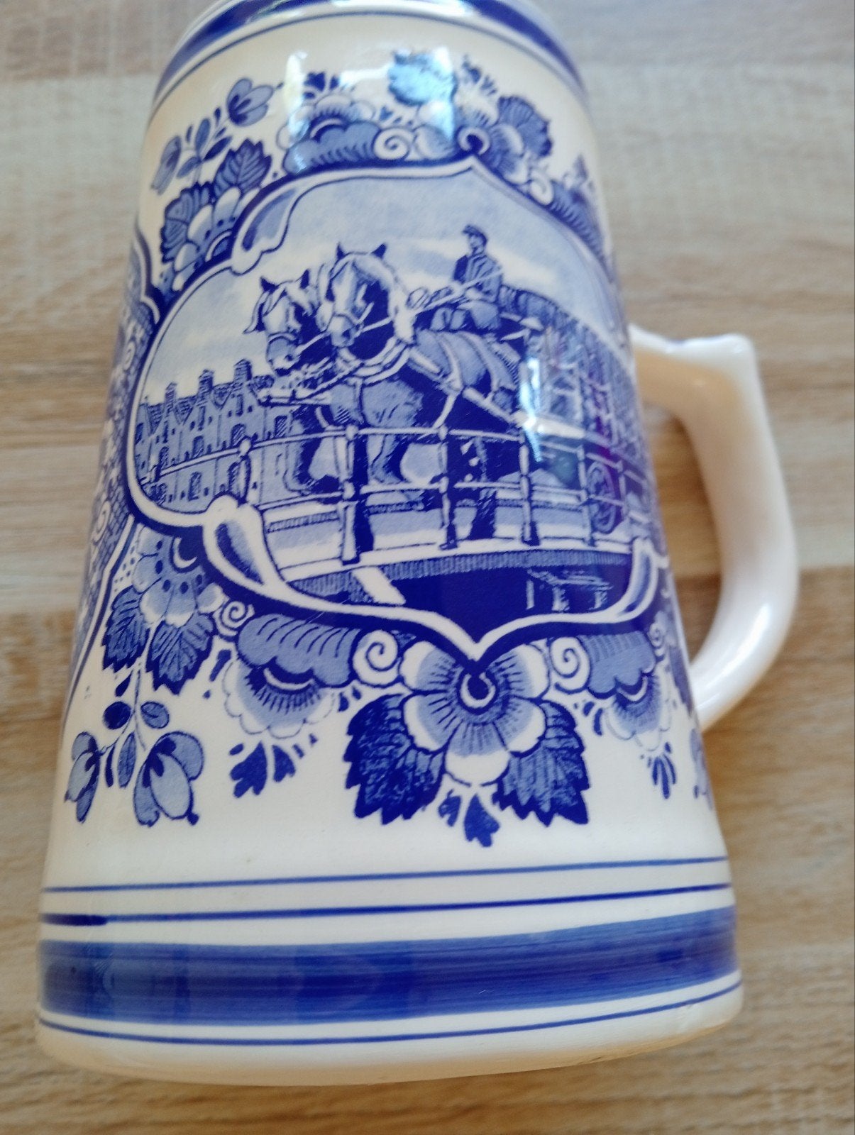 Bierpul / Vaas Agro Delfts Blauw ,17 cm hoog zgan, Antiek en Kunst, Antiek | Keramiek en Aardewerk, Ophalen