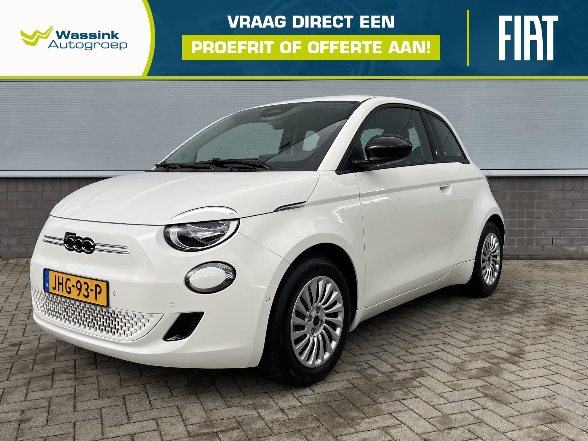 Fiat 500 E RED 42 kWh | Apple Carplay / Android Auto | Achte, Auto's, Fiat, Dealer onderhouden, Stof, Gebruikt, 118 pk